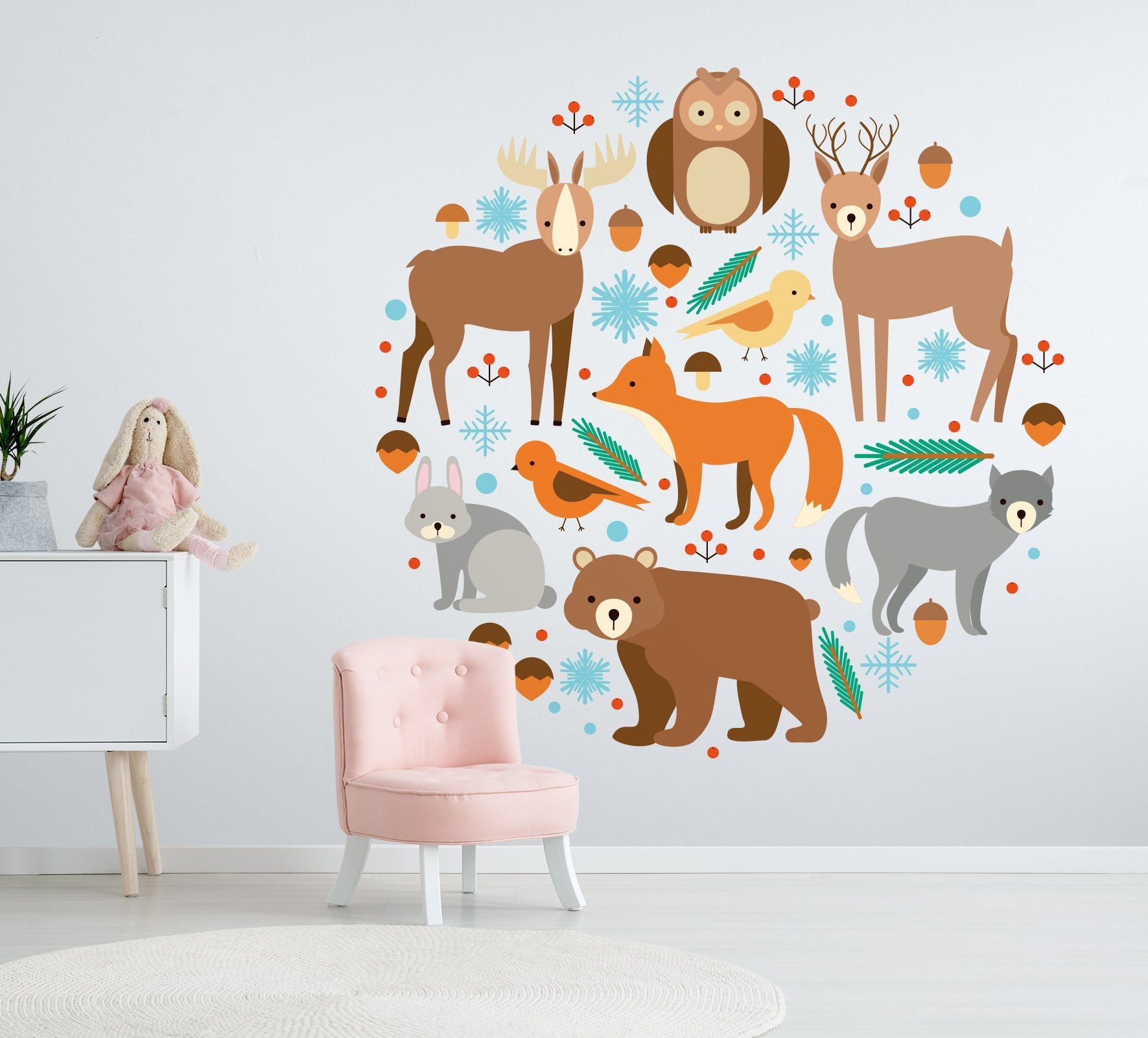 3D Cute Owl Monkey 168 Wall Stickers Wallpaper AJ Wallpaper 