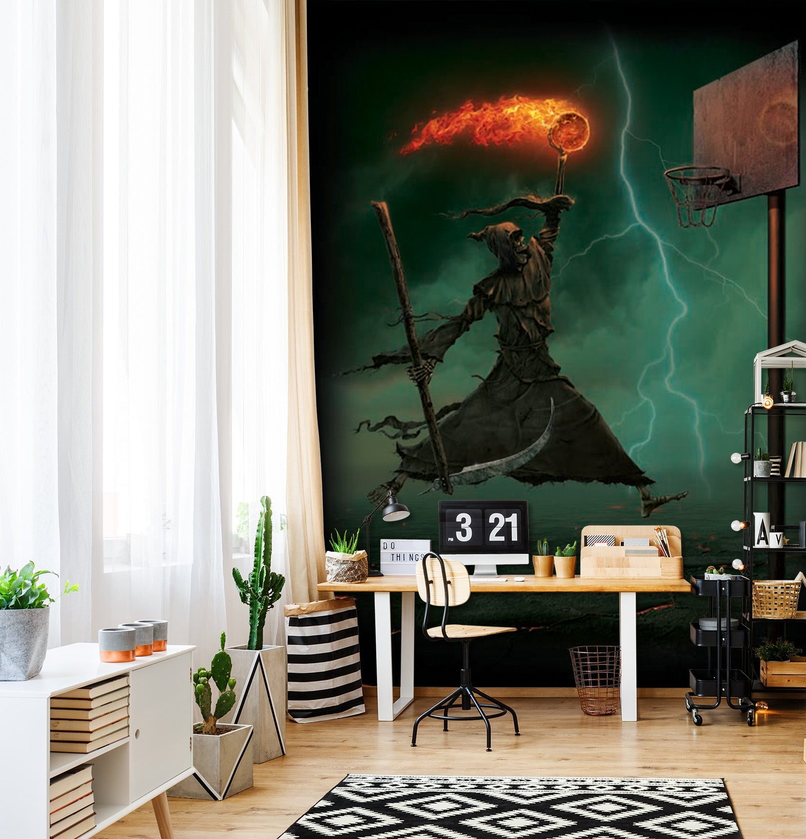 3D Hell WISP 1505 Wall Murals Exclusive Designer Vincent Wallpaper AJ Wallpaper 