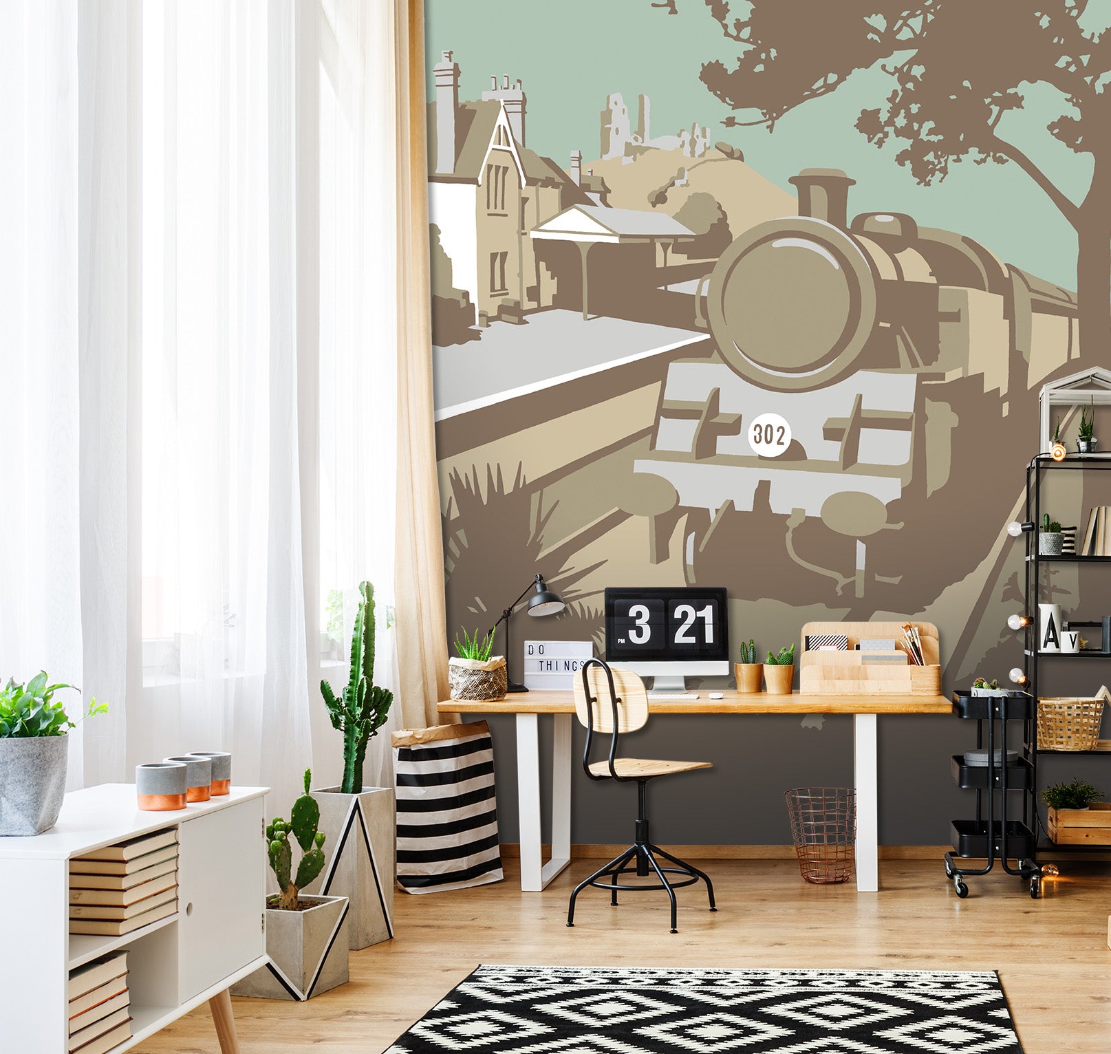 3D Swanage Railway 1070 Steve Read Wall Mural Wall Murals