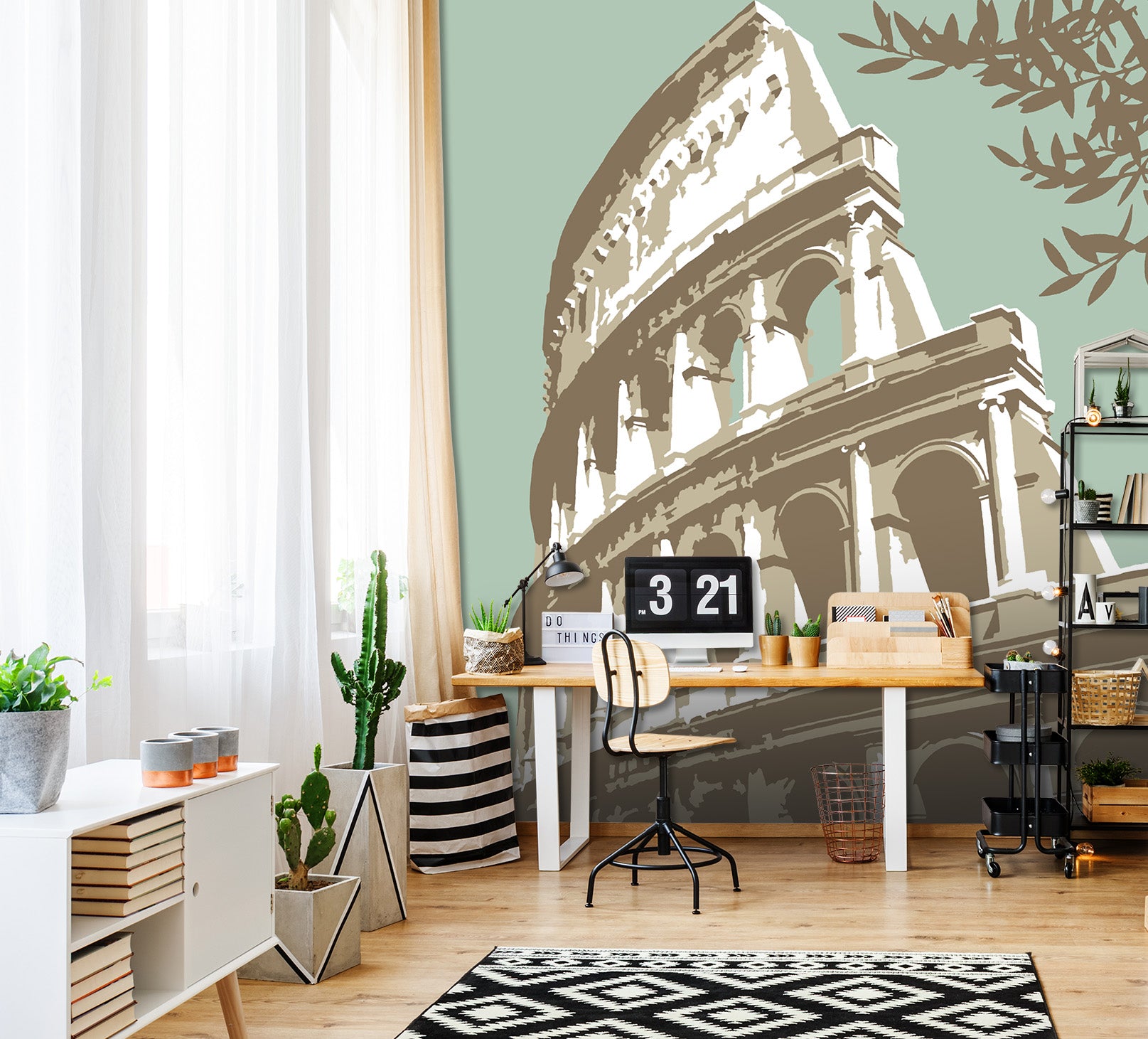 3D Coloseum Rome 1013 Steve Read Wall Mural Wall Murals