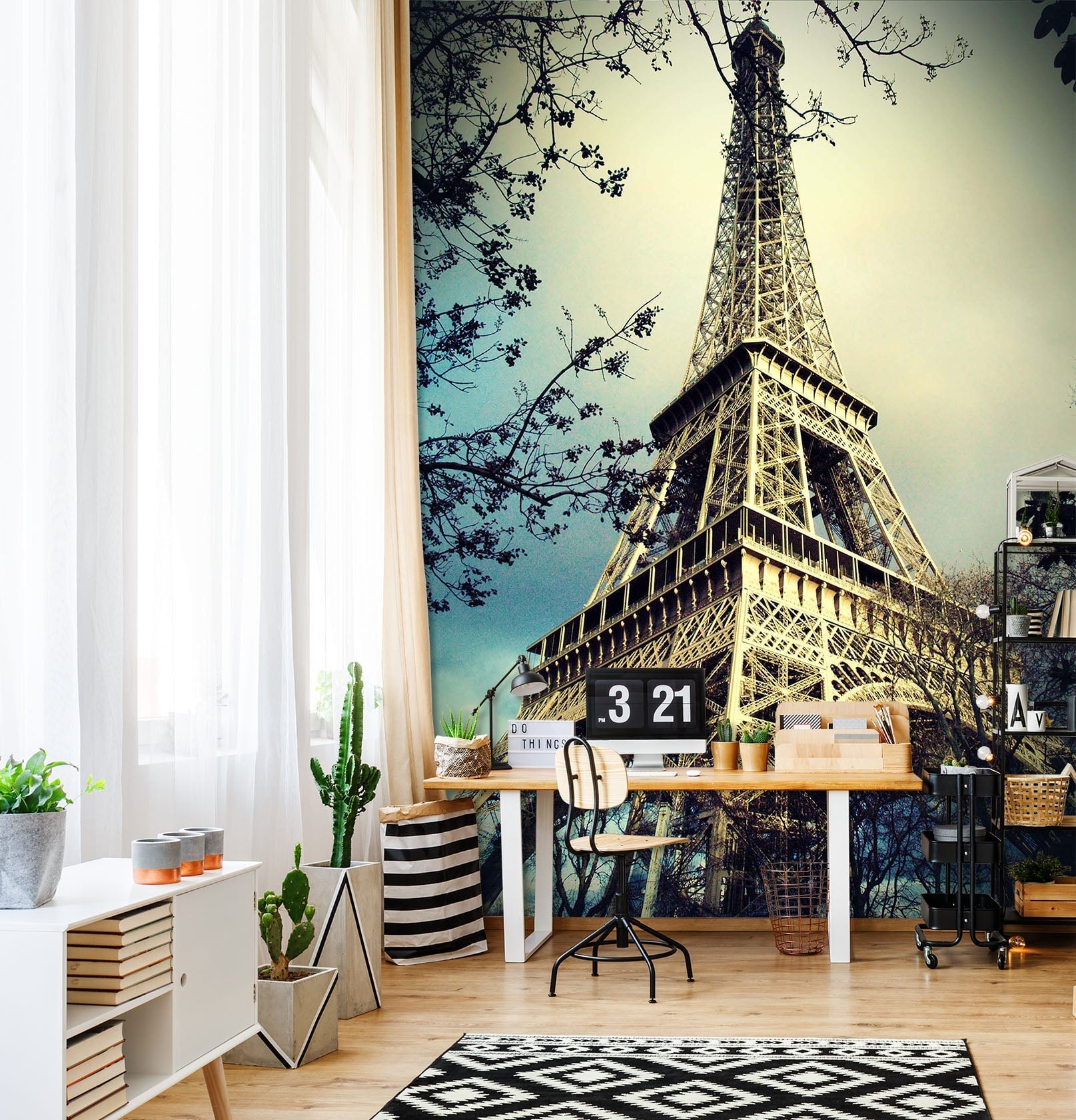 3D Eiffel Tower 103 Wall Murals Wallpaper AJ Wallpaper 