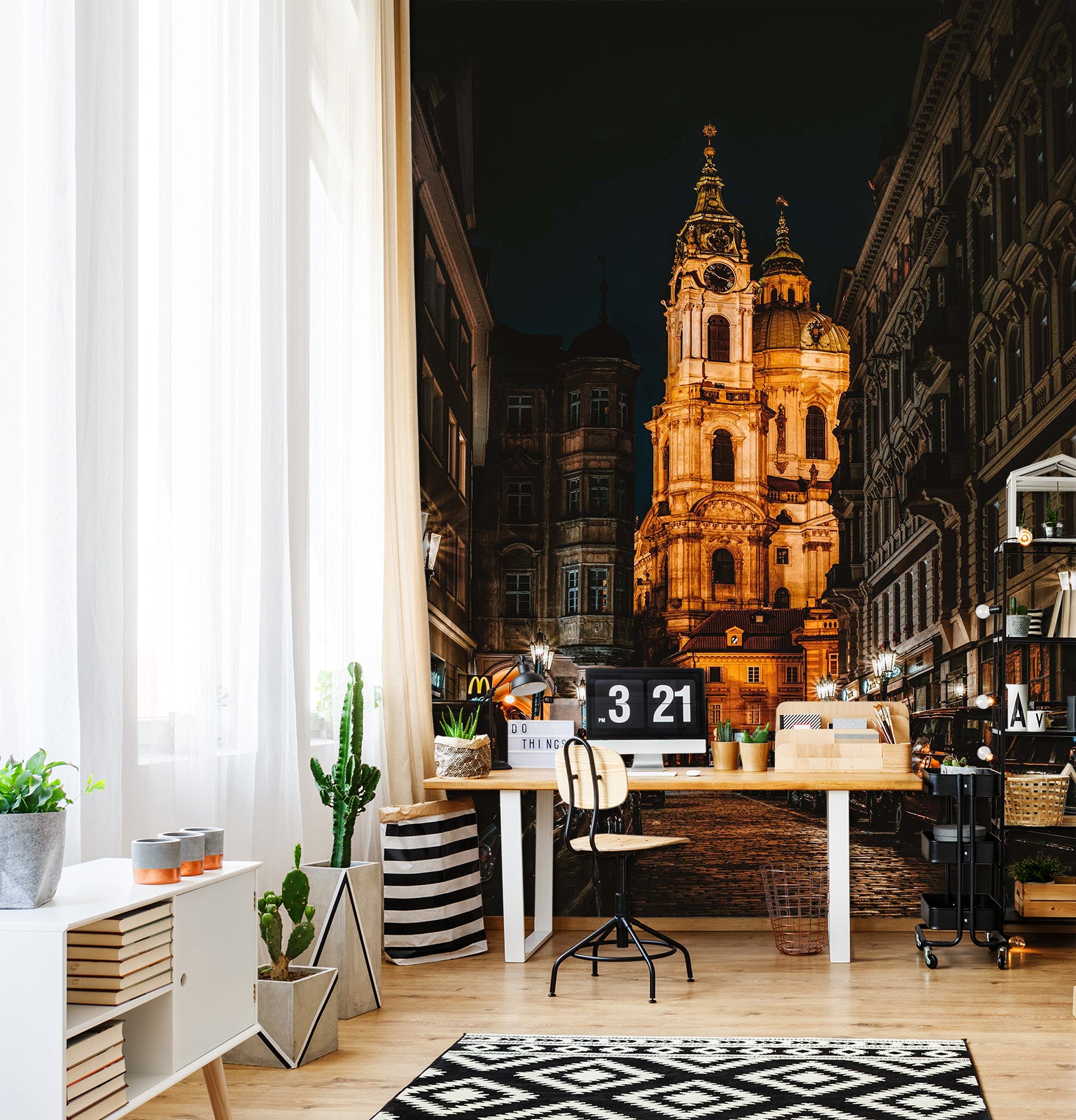 3D High Street 2091 Wall Murals