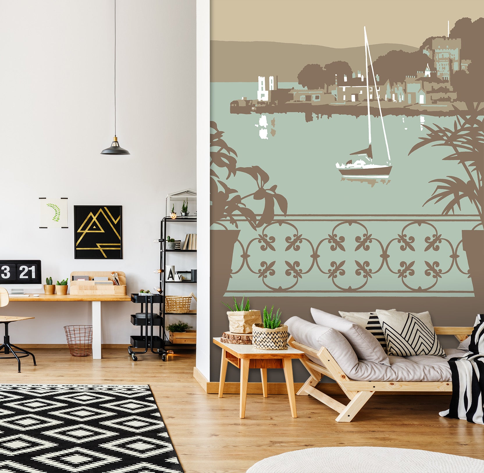 3D Sandbanks Balcony 1051 Steve Read Wall Mural Wall Murals