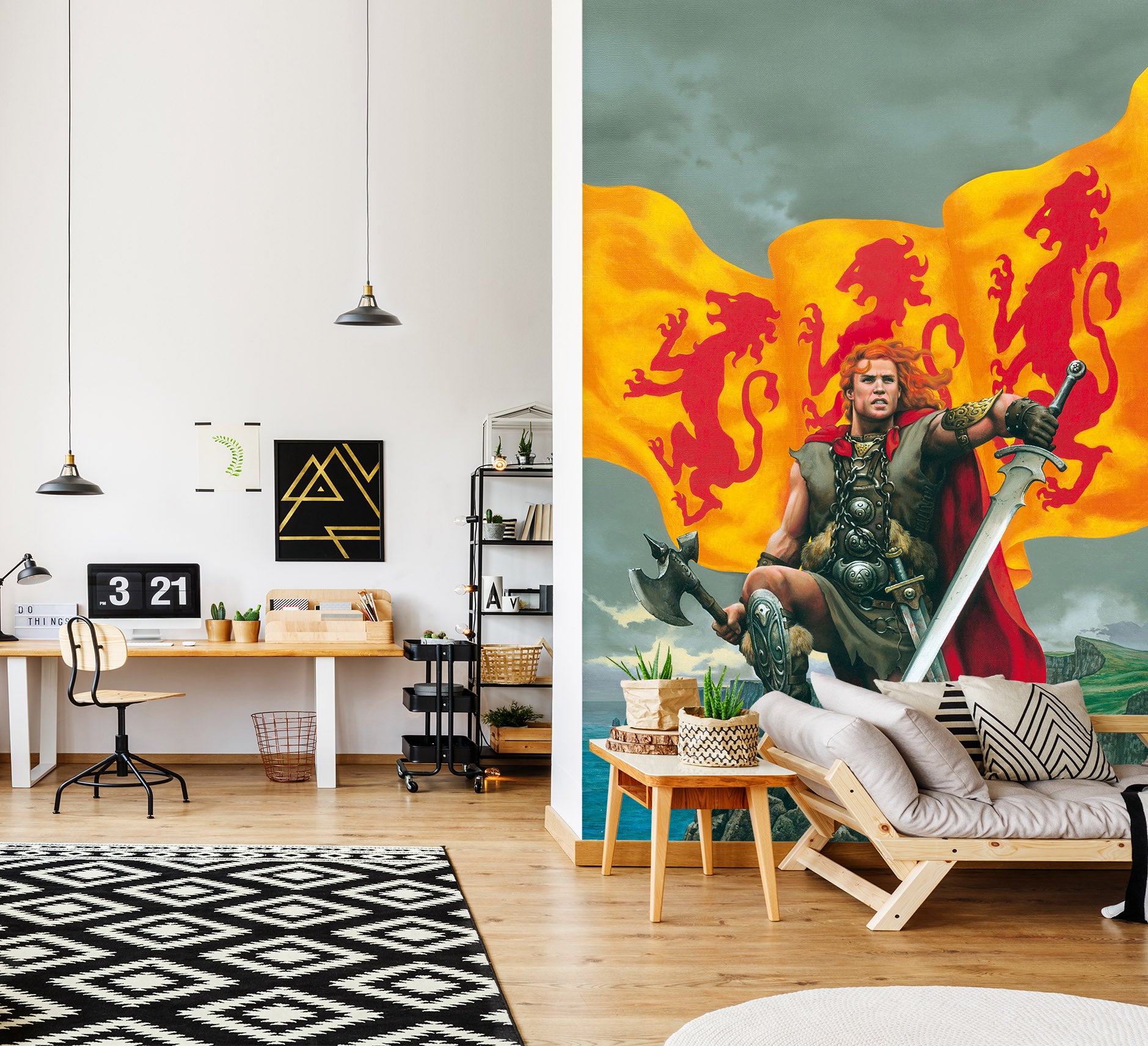 3D Flag Soldier With Sword 7103 Ciruelo Wall Mural Wall Murals