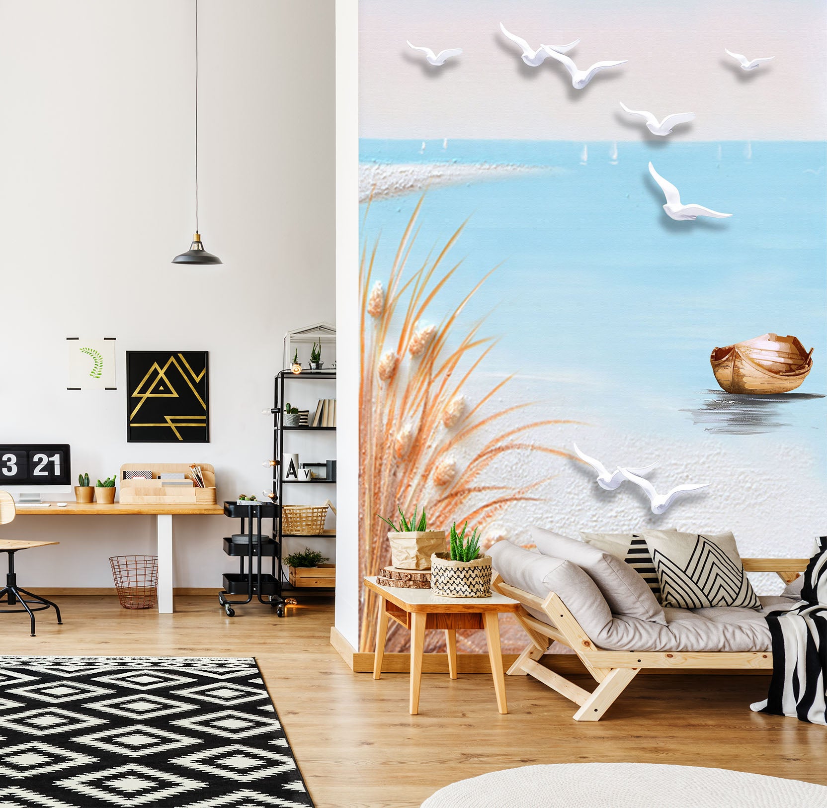 3D Asuka Boat 1827 Wall Murals