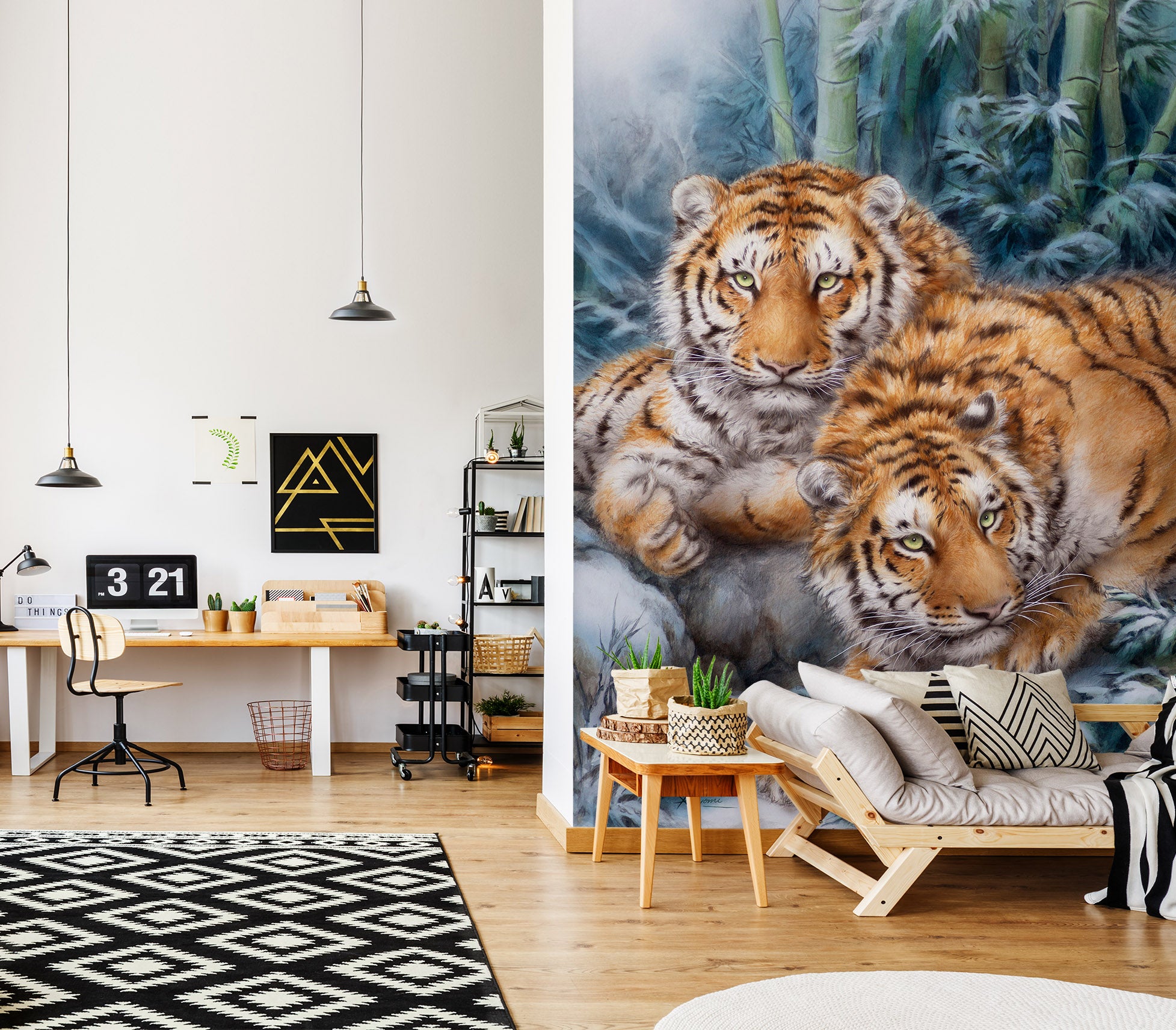 3D Forest Tiger 5506 Kayomi Harai Wall Mural Wall Murals