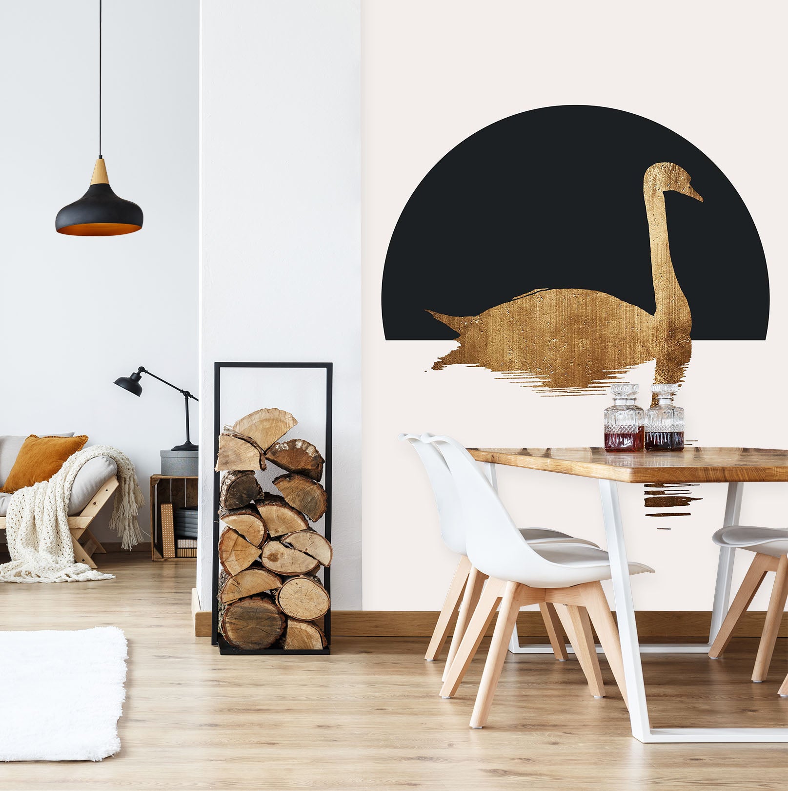 3D Swan Lake 1524 Boris Draschoff Wall Mural Wall Murals