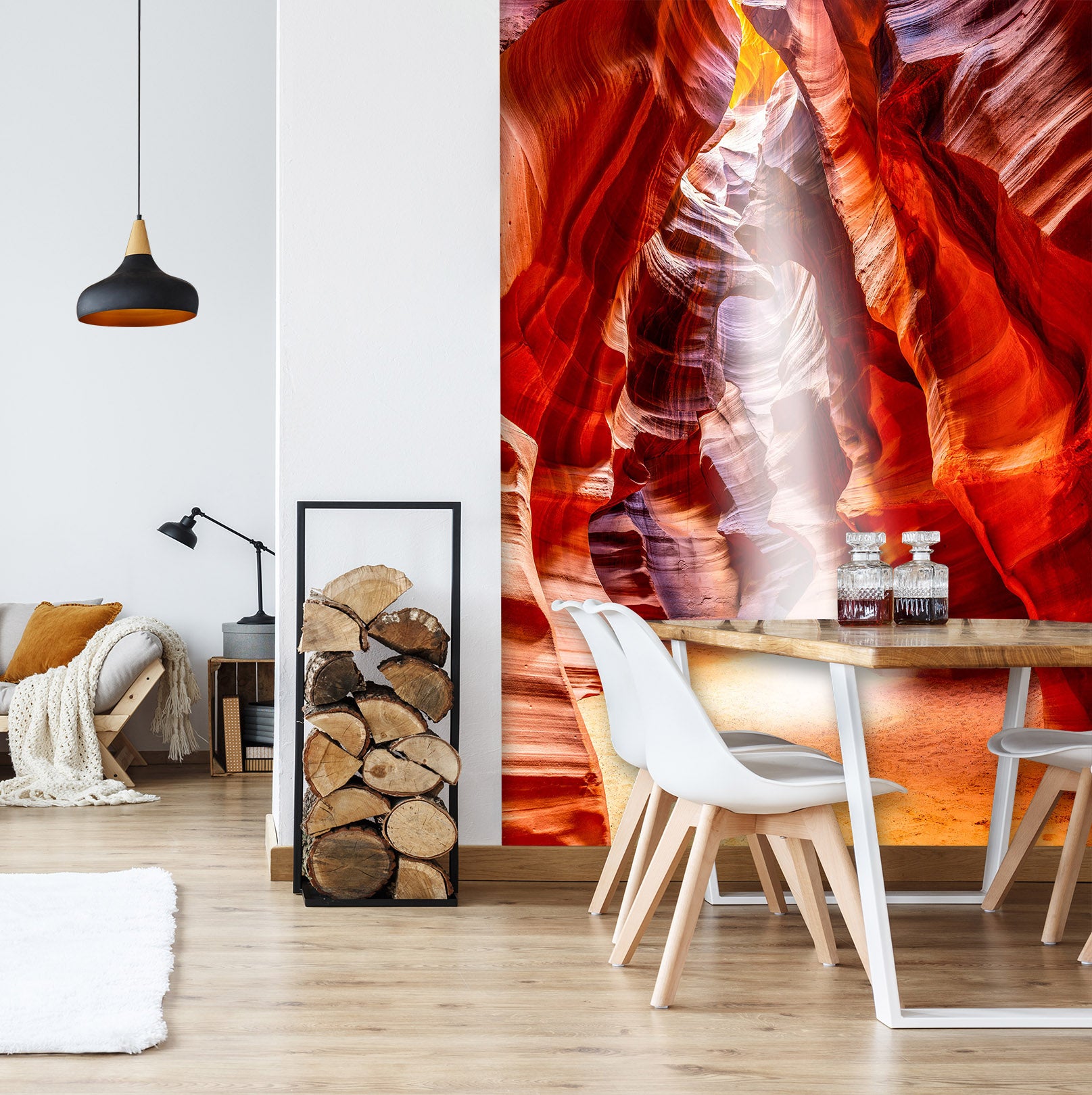 3D Red Cave 1442 Marco Carmassi Wall Mural Wall Murals