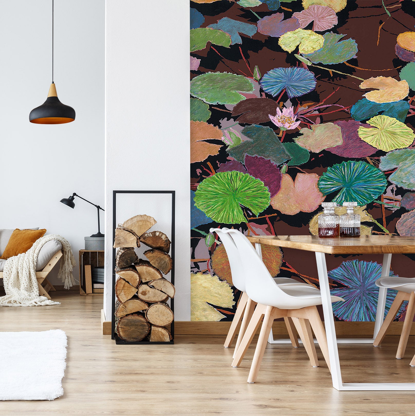 3D Lotus Pond 292 Allan P. Friedlander Wall Mural Wall Murals