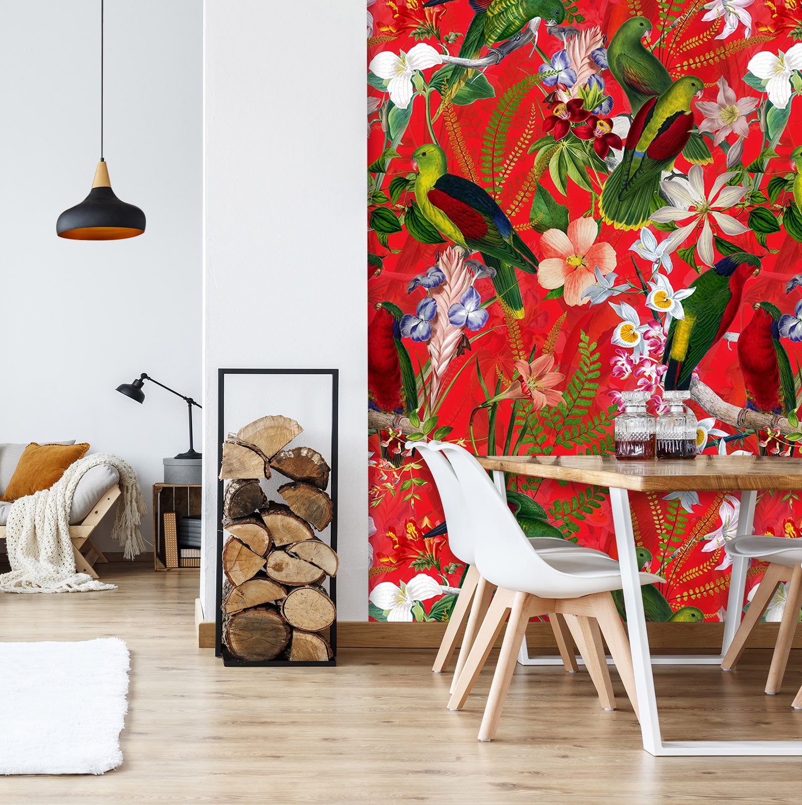 3D Bright Red 182 Uta Naumann Wall Mural Wall Murals