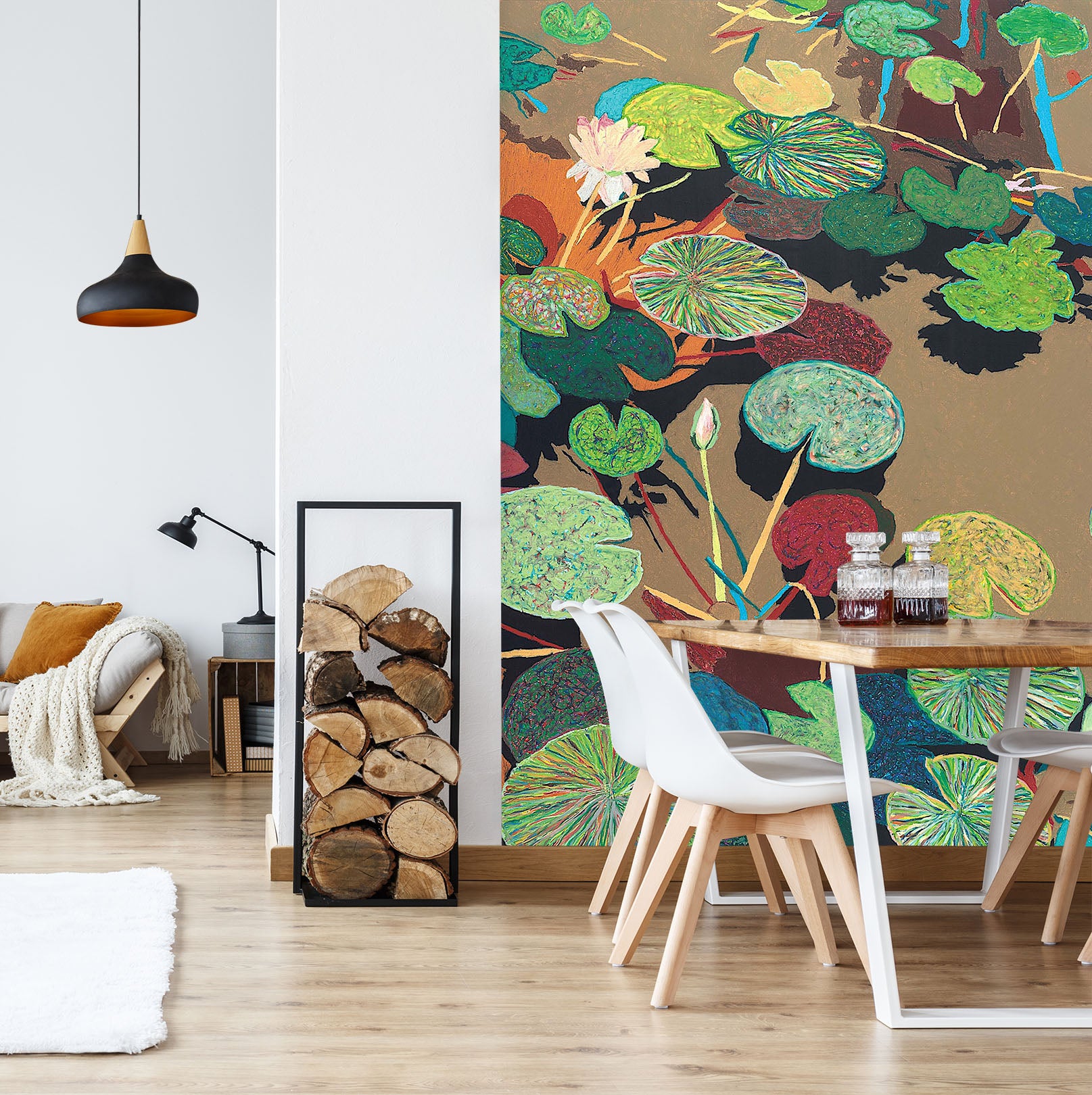 3D Summer Pond 284 Allan P. Friedlander Wall Mural Wall Murals