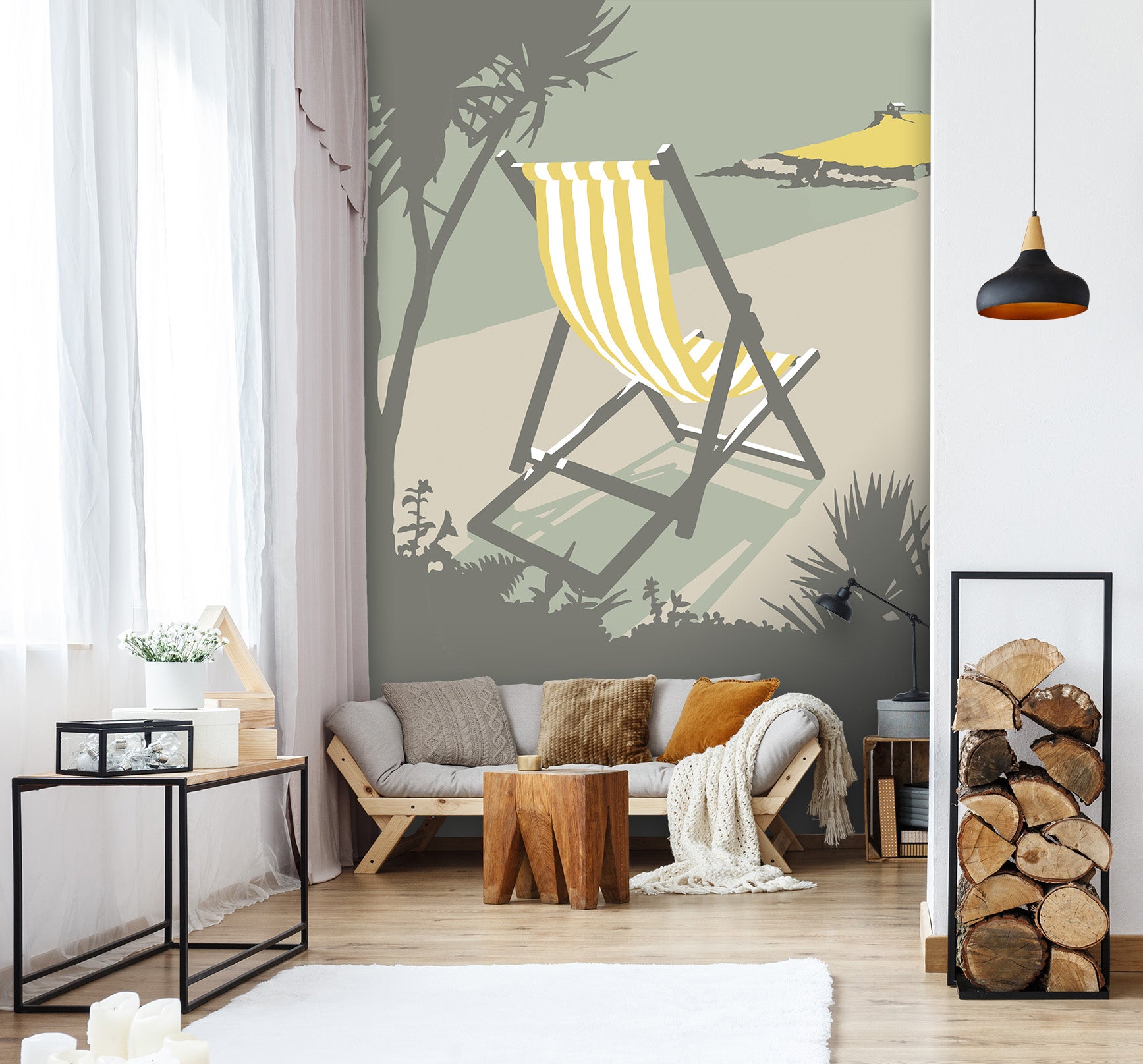 3D St Ives Deckchair 1068 Steve Read Wall Mural Wall Murals