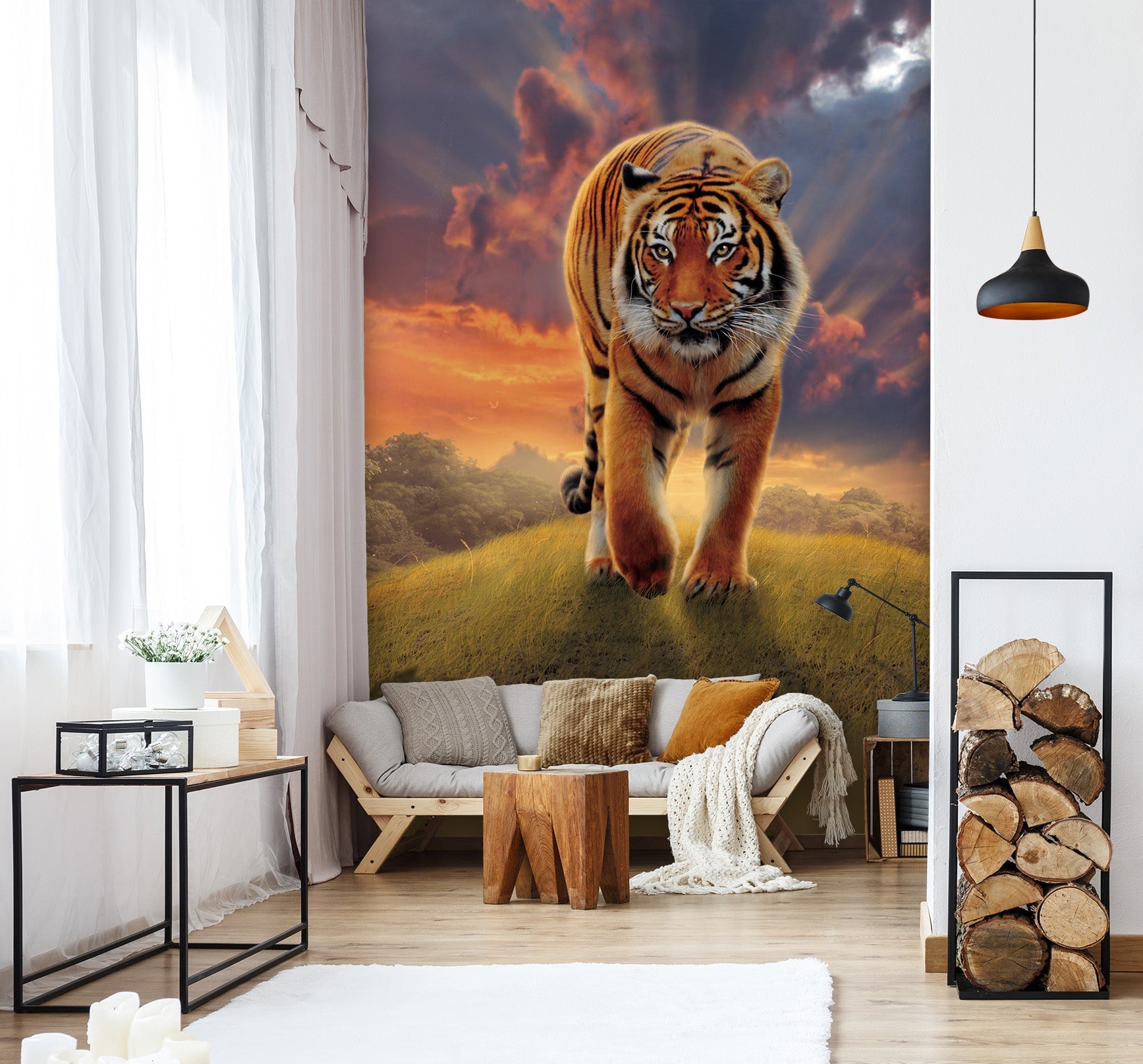3D Rising Tiger 1543 Wall Murals Exclusive Designer Vincent Wallpaper AJ Wallpaper 