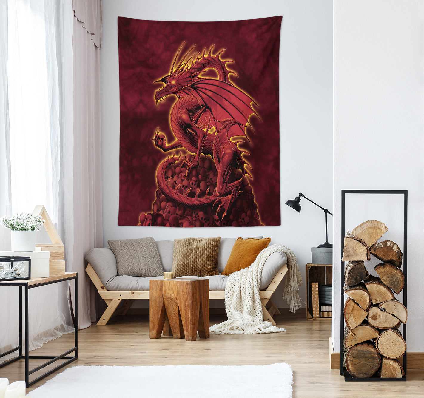 3D Red Dragon 116204 Vincent Tapestry Hanging Cloth Hang