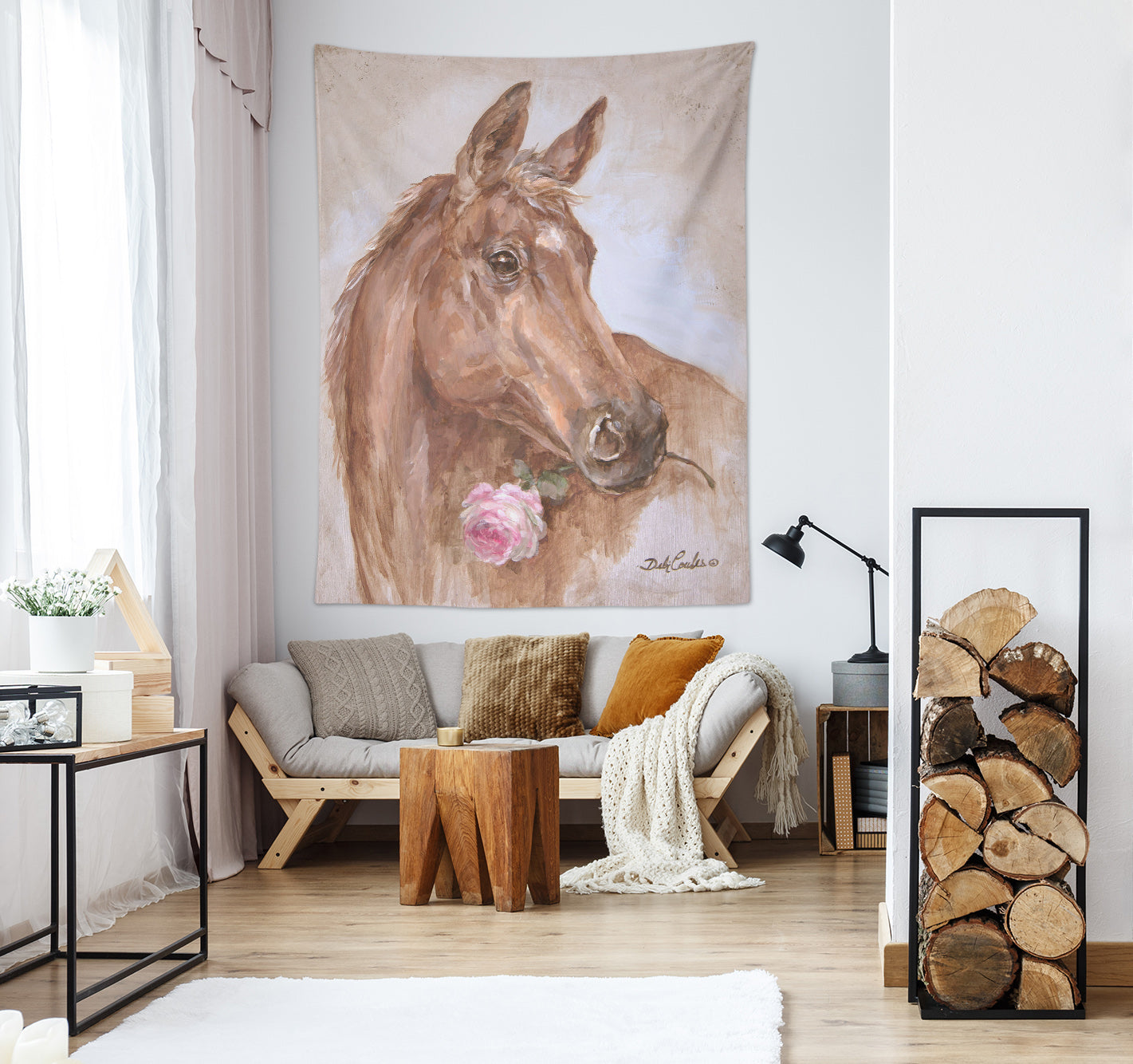 3D Brown Horse 7819 Debi Coules Tapestry Hanging Cloth Hang