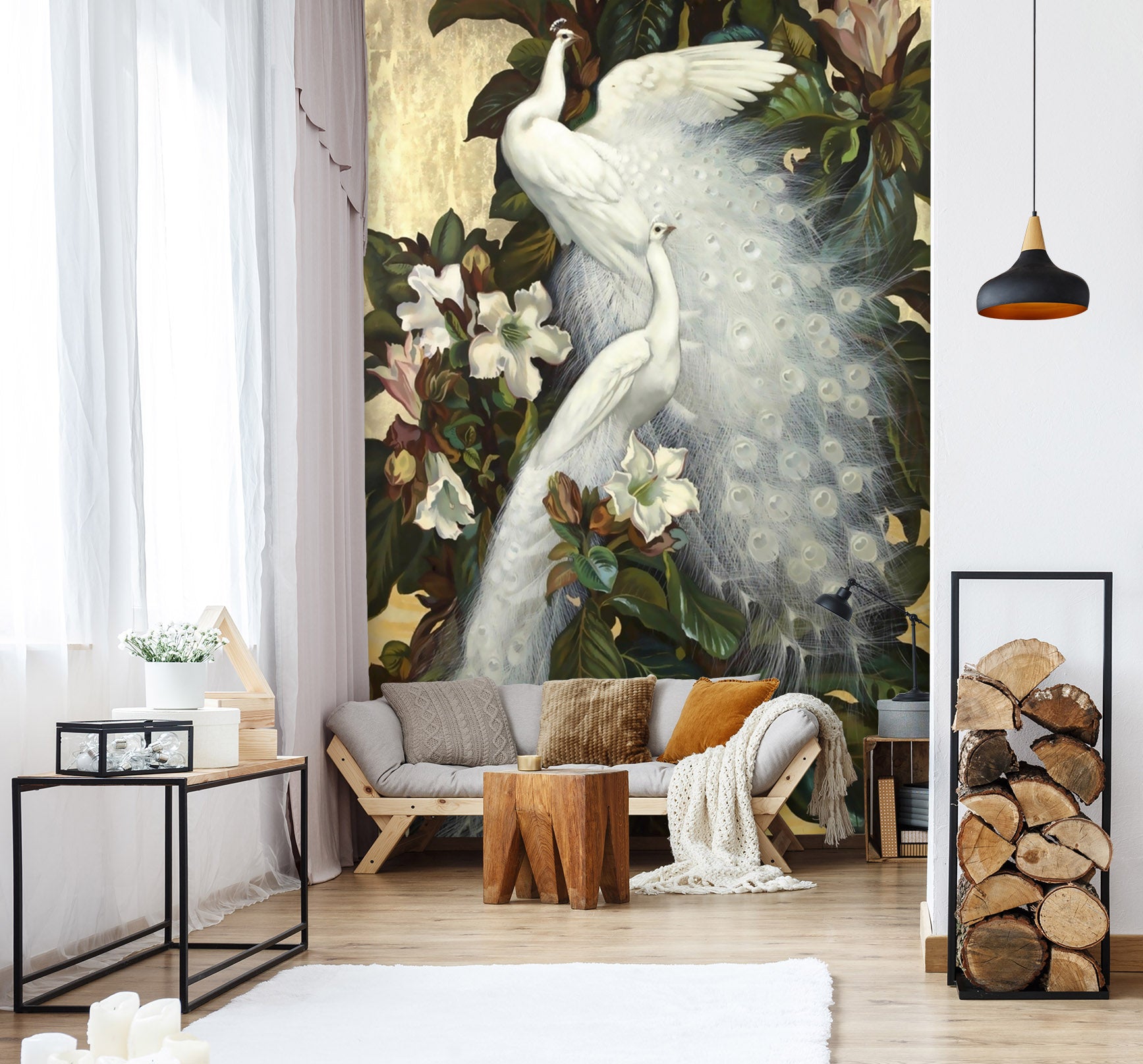 3D Beautiful Peacock 1104 Wall Murals