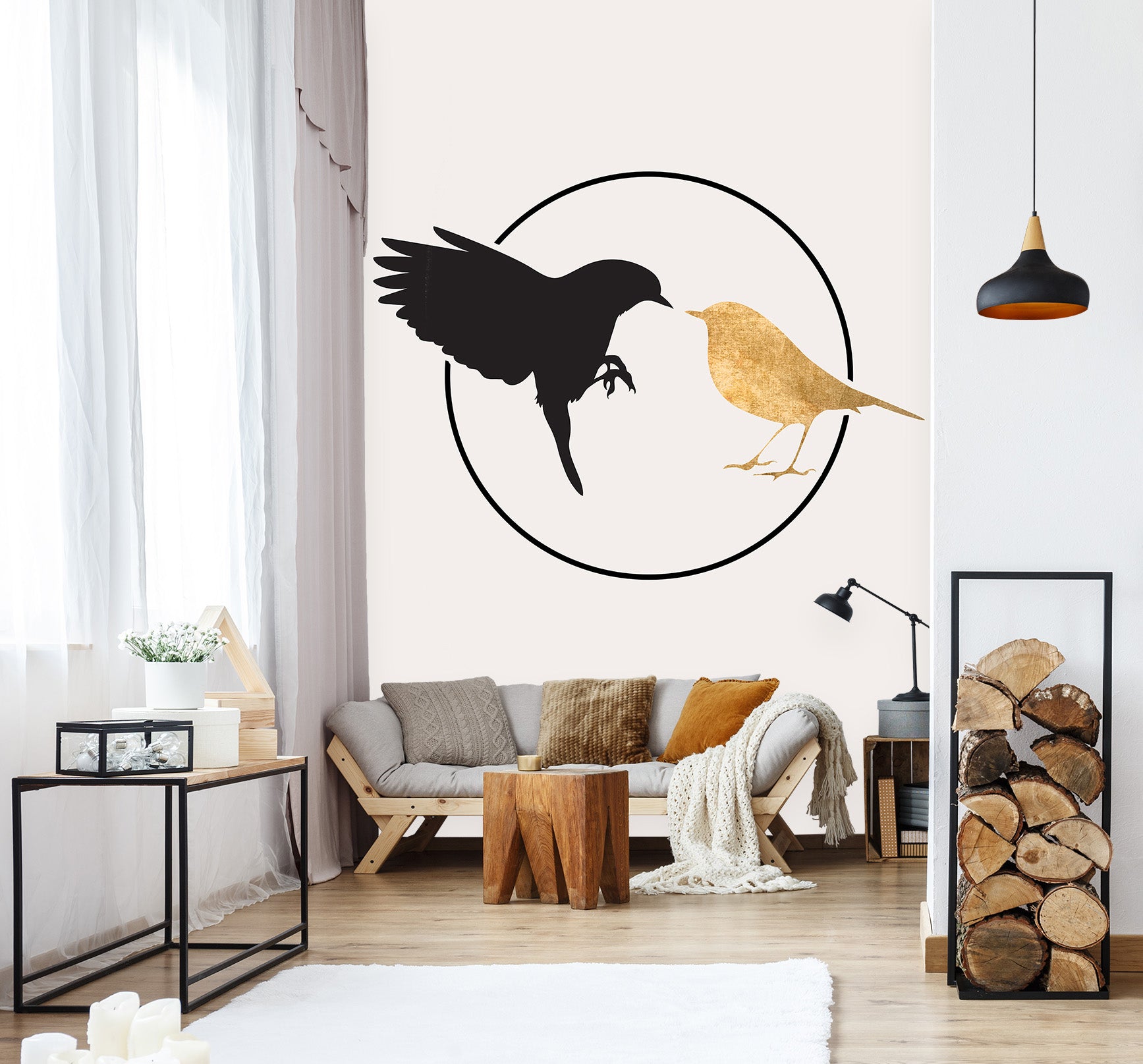 3D Bird Feeding 1479 Boris Draschoff Wall Mural Wall Murals