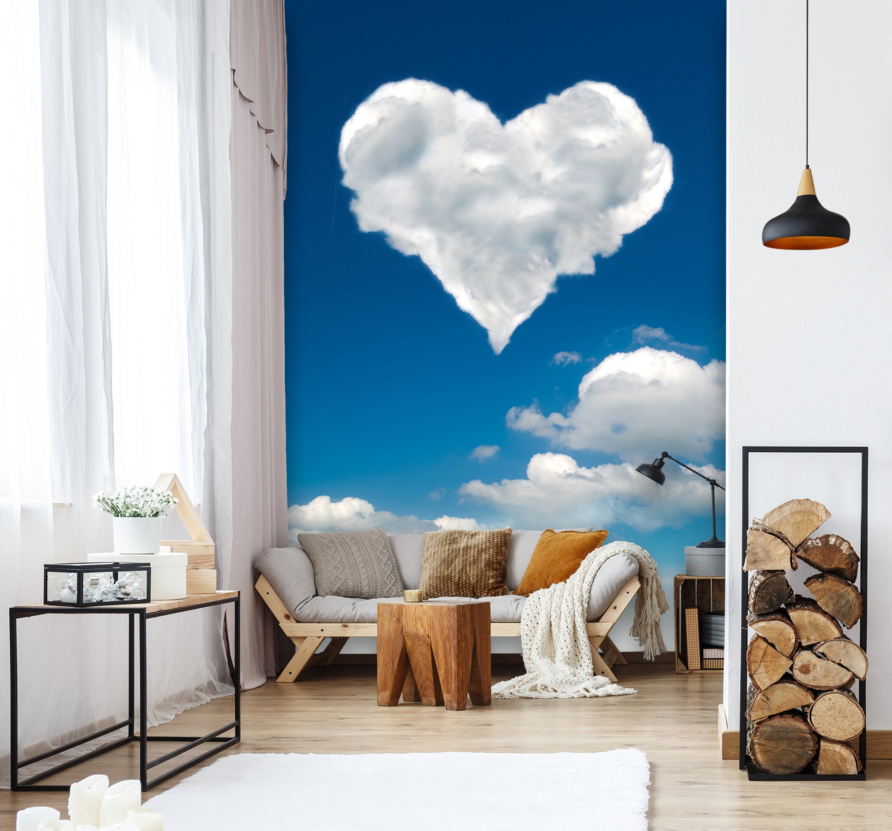 3D Love Cloud 1553 Wall Murals