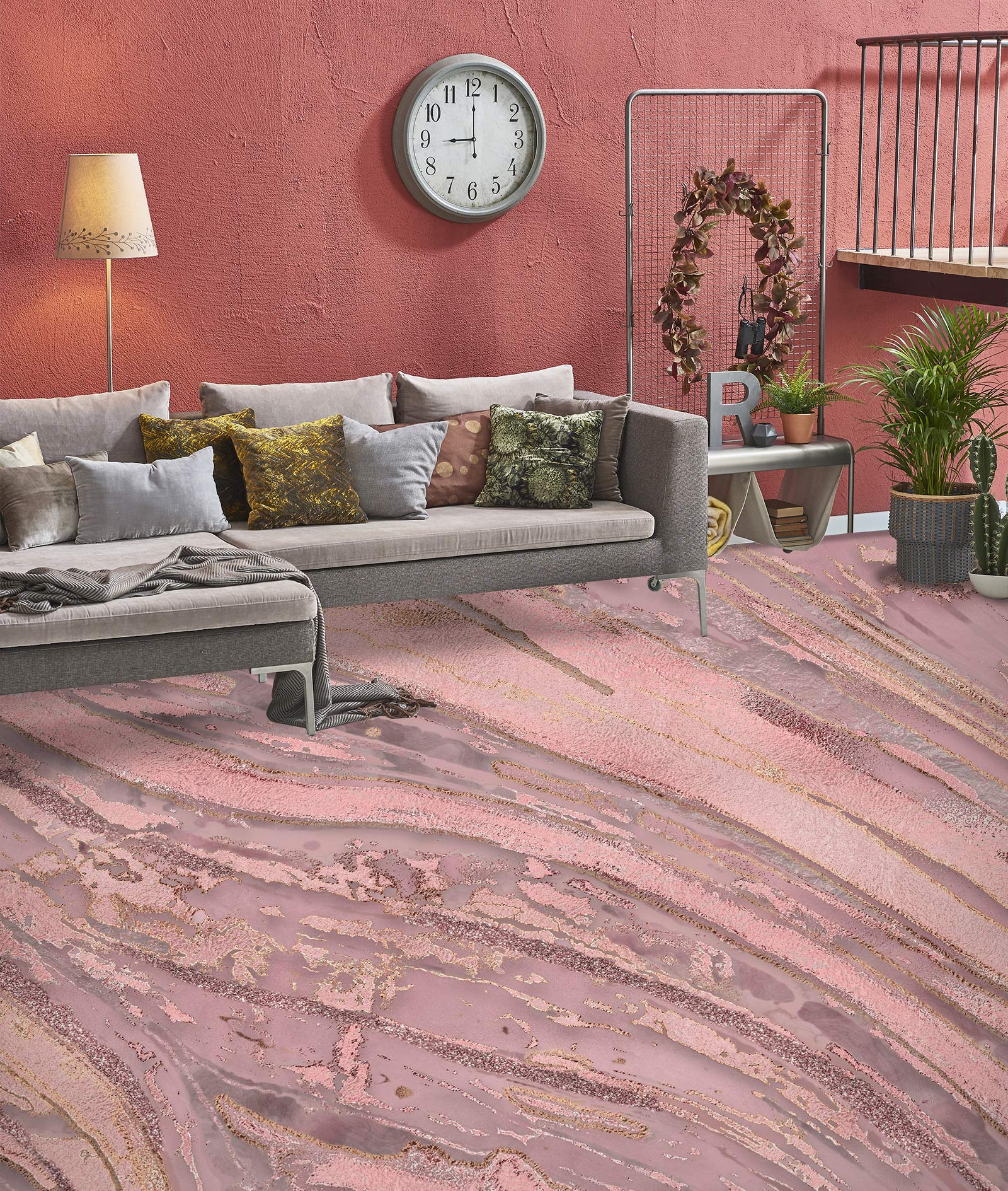 3D Pink Texture 102130 Andrea Haase Floor Mural  Wallpaper Murals Self-Adhesive Removable Print Epoxy