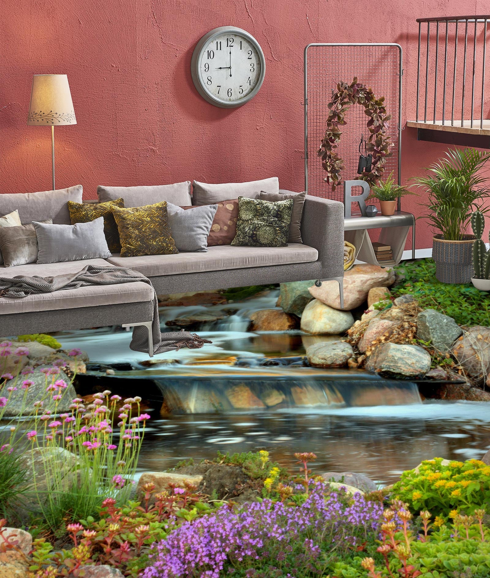 3D Warm Pond In Spring 1049 Floor Mural  Wallpaper Murals Self-Adhesive Removable Print Epoxy