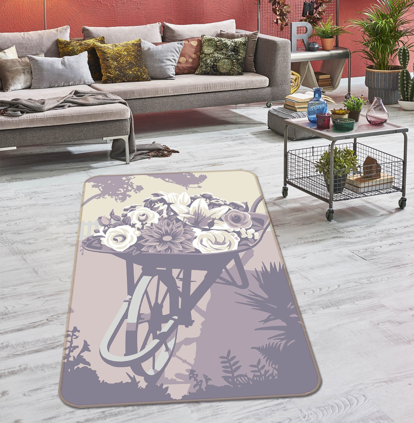 3D Chelsea Flower Show 1108 Steve Read Rug Non Slip Rug Mat