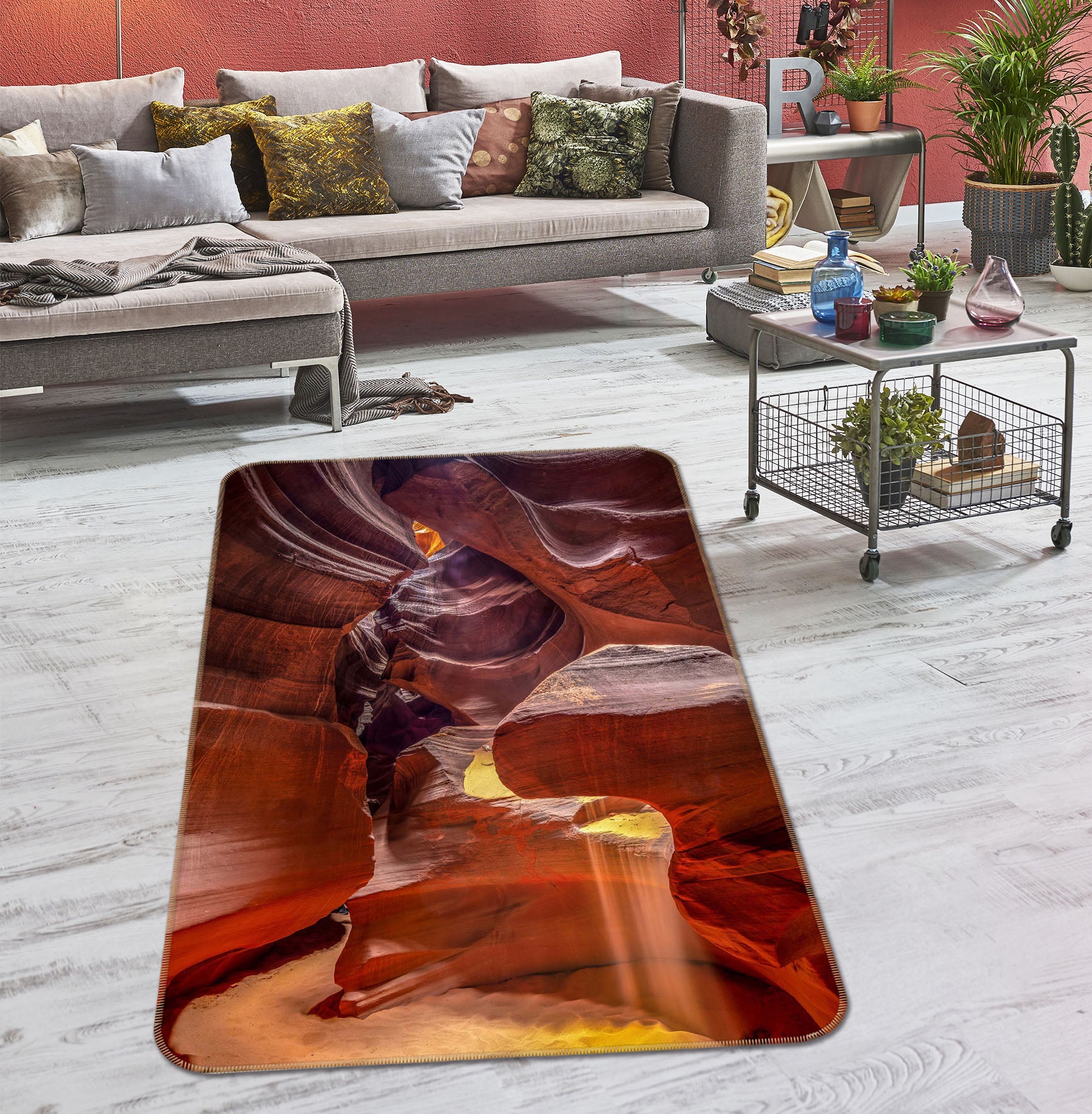 3D Gold Sand 1112 Marco Carmassi Rug Non Slip Rug Mat