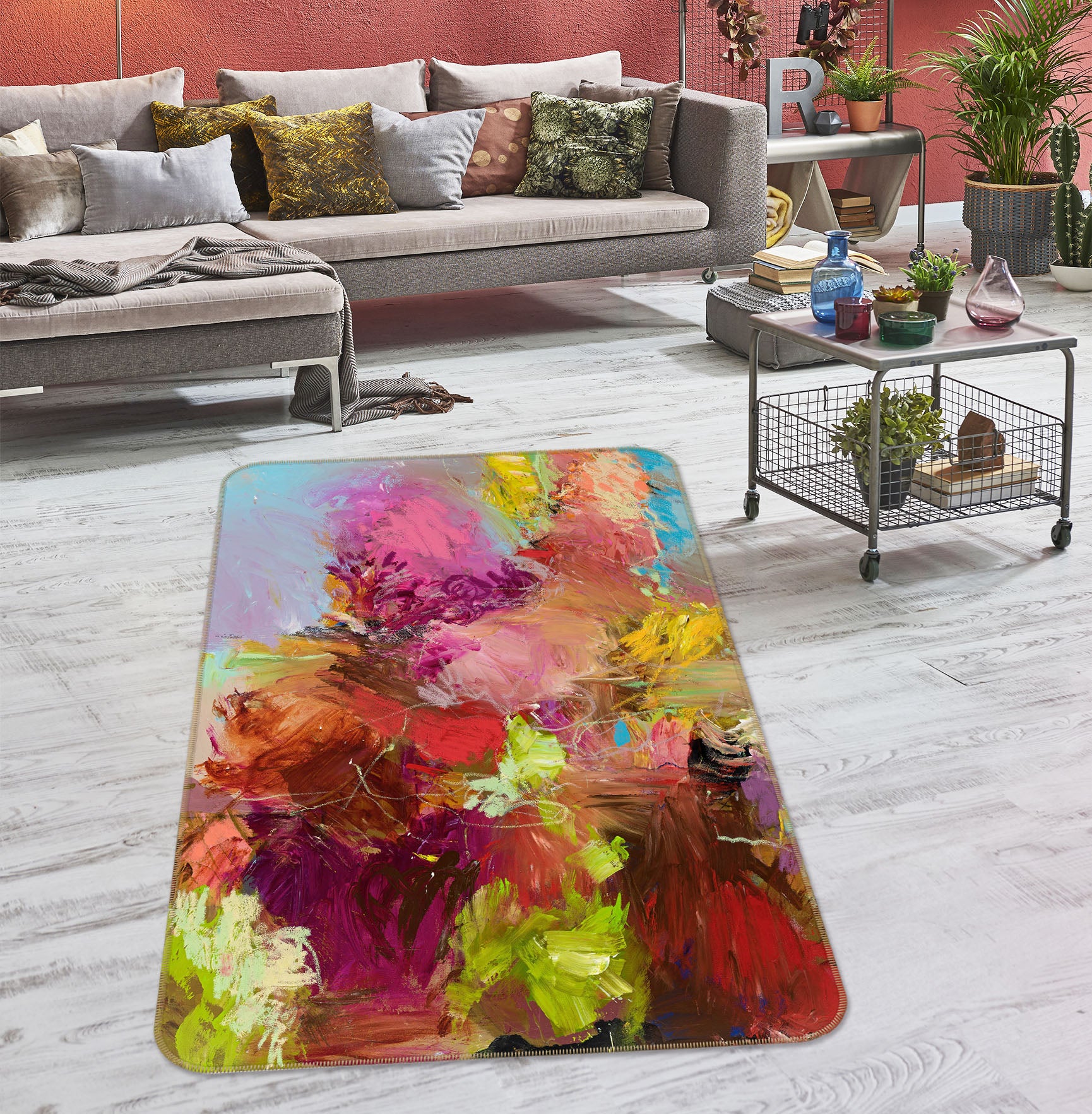 3D Color Smoke 1027 Allan P. Friedlander Rug Non Slip Rug Mat