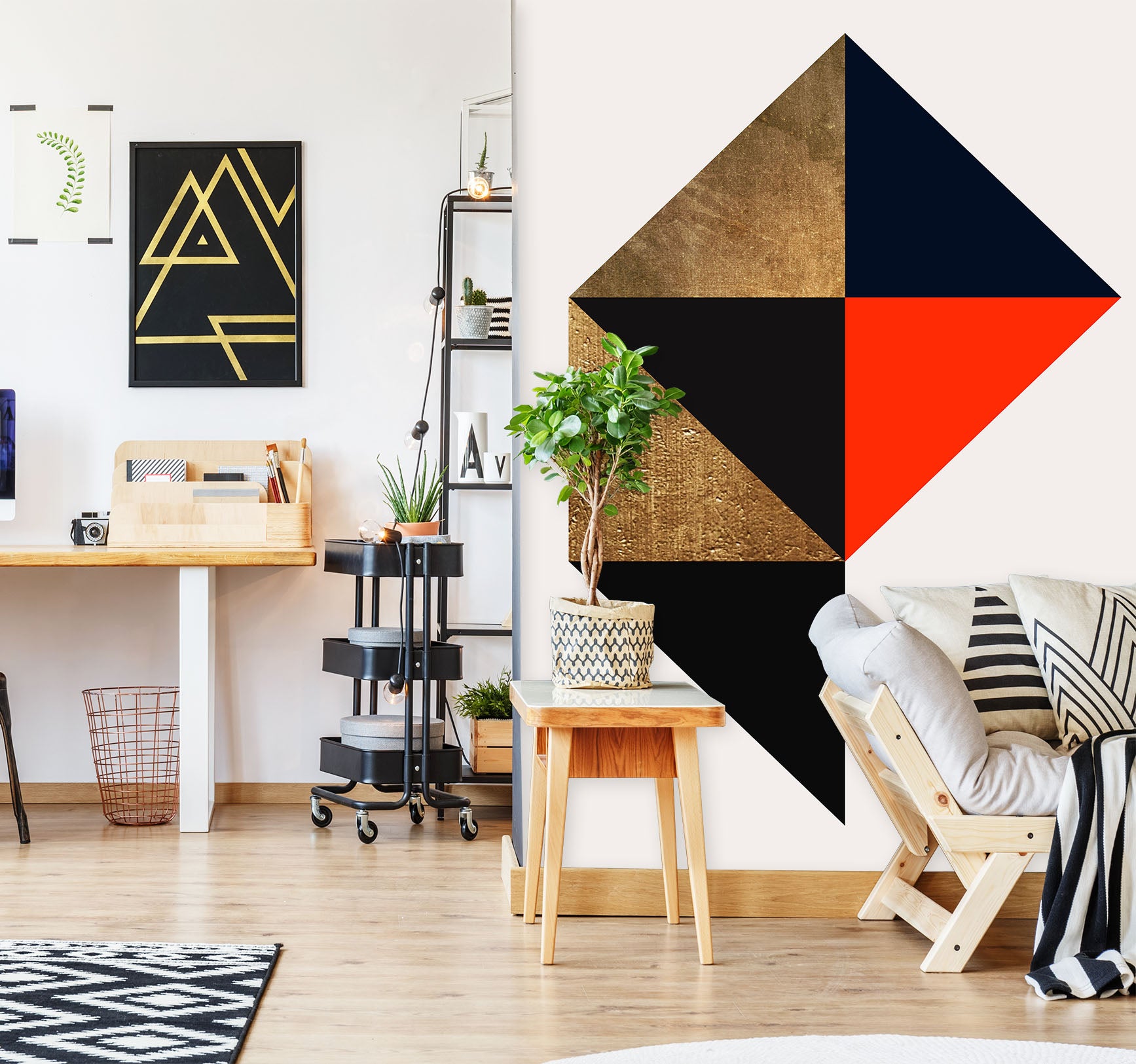 3D Colored Triangle 1530 Boris Draschoff Wall Mural Wall Murals