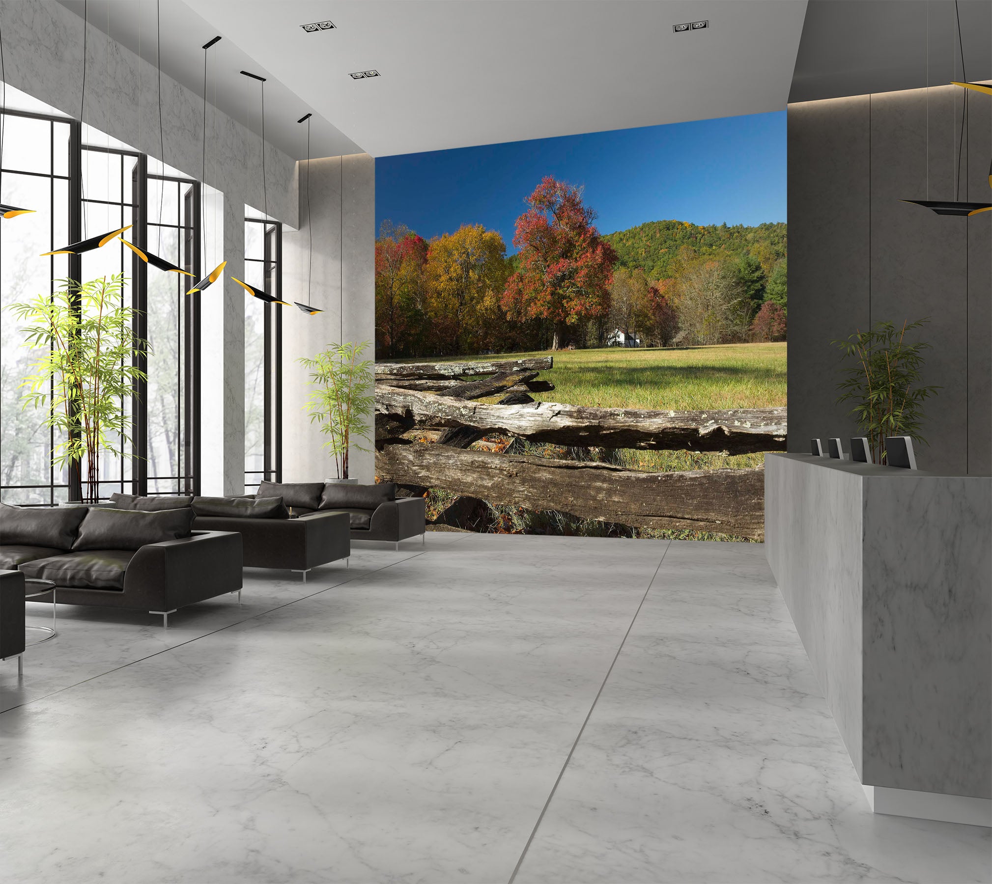 3D Moriyama Lake 124 Kathy Barefield Wall Mural Wall Murals