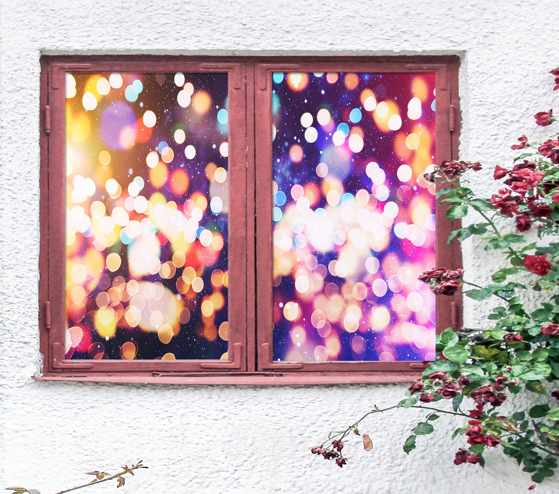 3D Beautiful Light 358 Window Film Print Sticker Cling Stained Glass UV Block