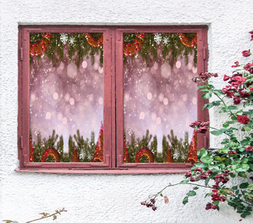 3D Branches 31041 Christmas Window Film Print Sticker Cling Stained Glass Xmas