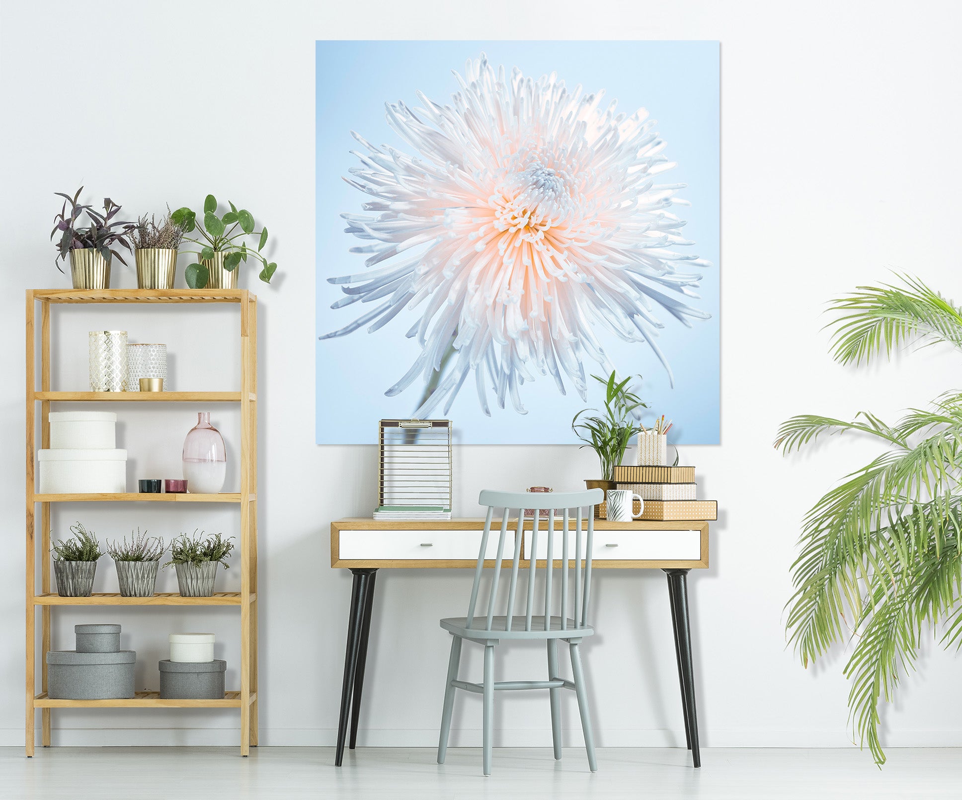 3D White Dandelion 021 Assaf Frank Wall Sticker