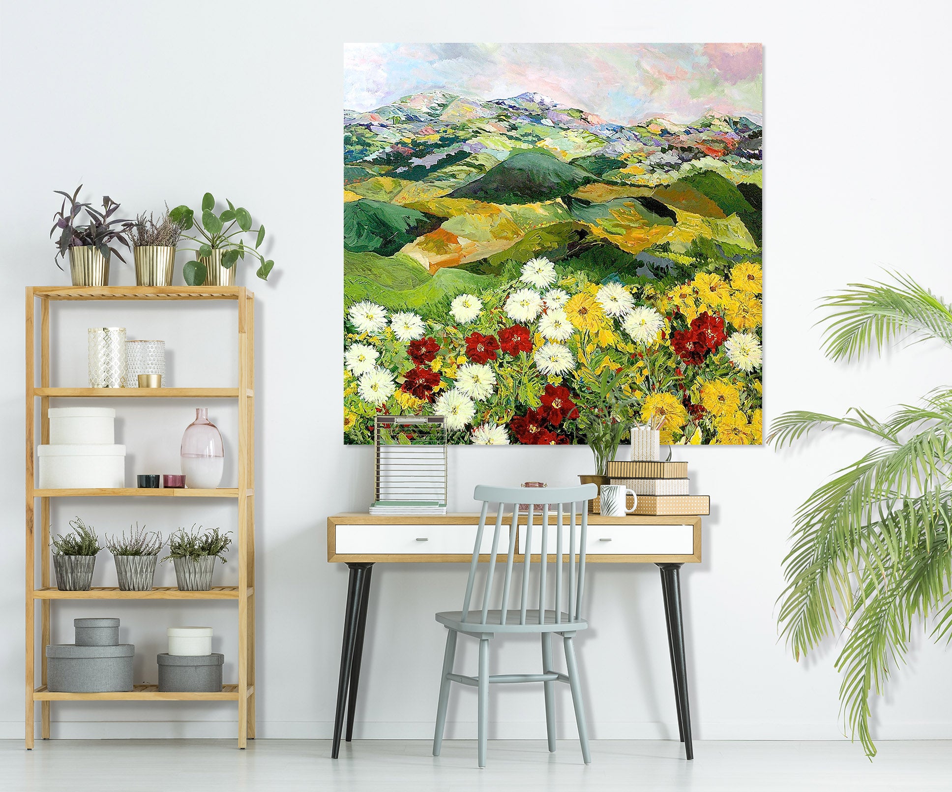 3D Color Chrysanthemum 146 Allan P. Friedlander Wall Sticker