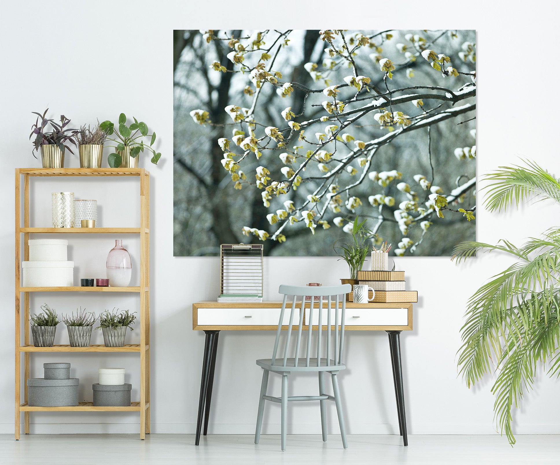 3D White Flower Bud 014 Assaf Frank Wall Sticker