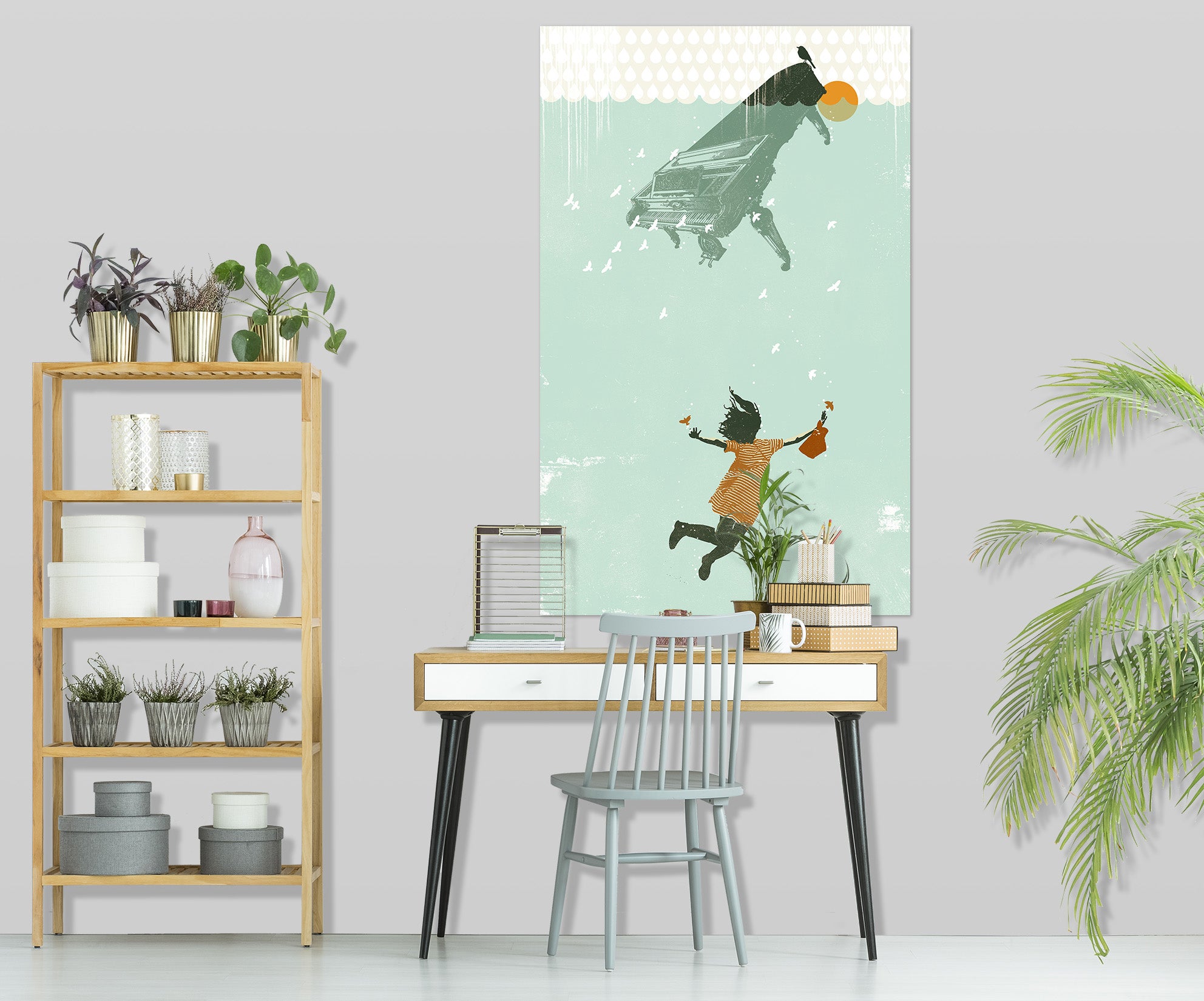 3D Swimming In The Water 028 Showdeer Wall Sticker