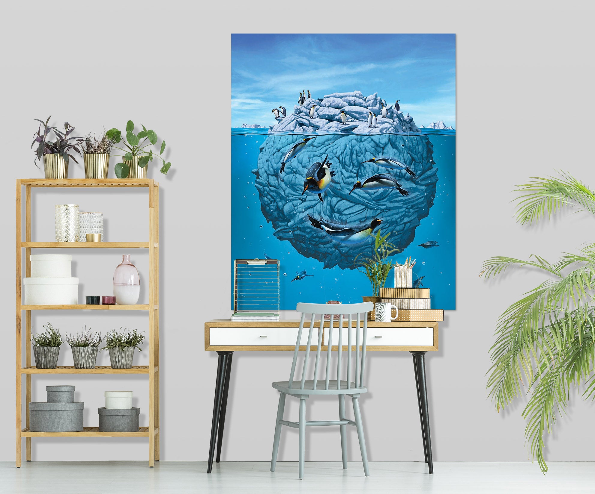 3D Penguin Wink Def 060 Vincent Hie Wall Sticker