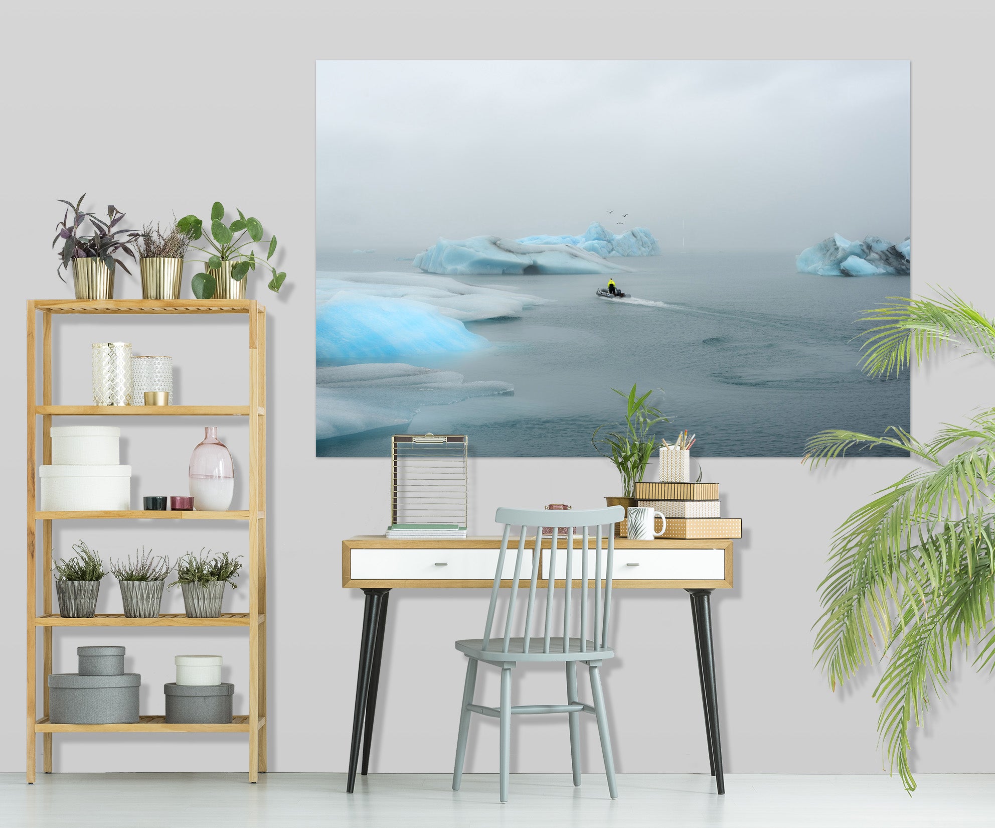 3D Blue Glacier 173 Marco Carmassi Wall Sticker