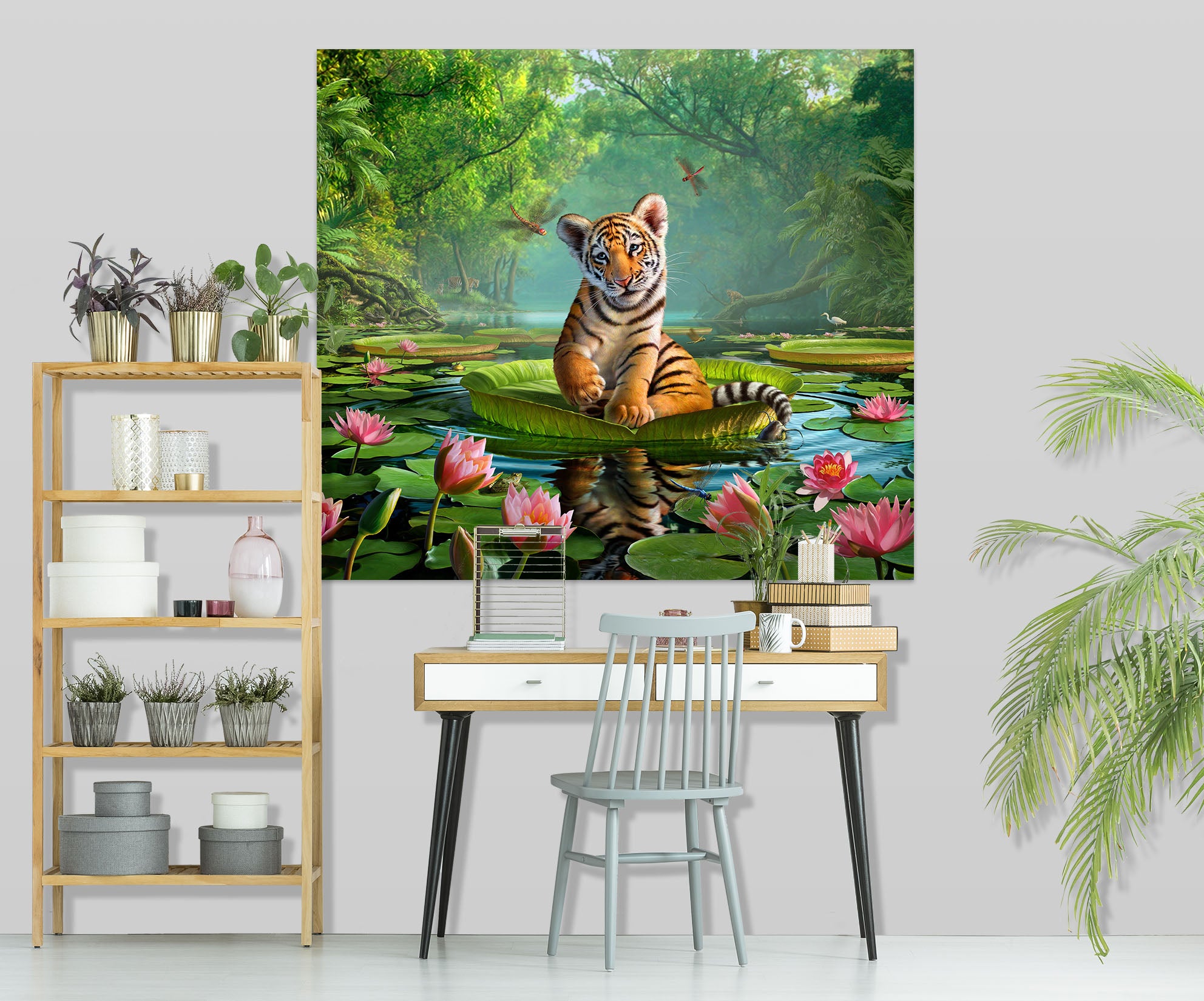 3D Tiger Lily 014 Jerry LoFaro Wall Sticker