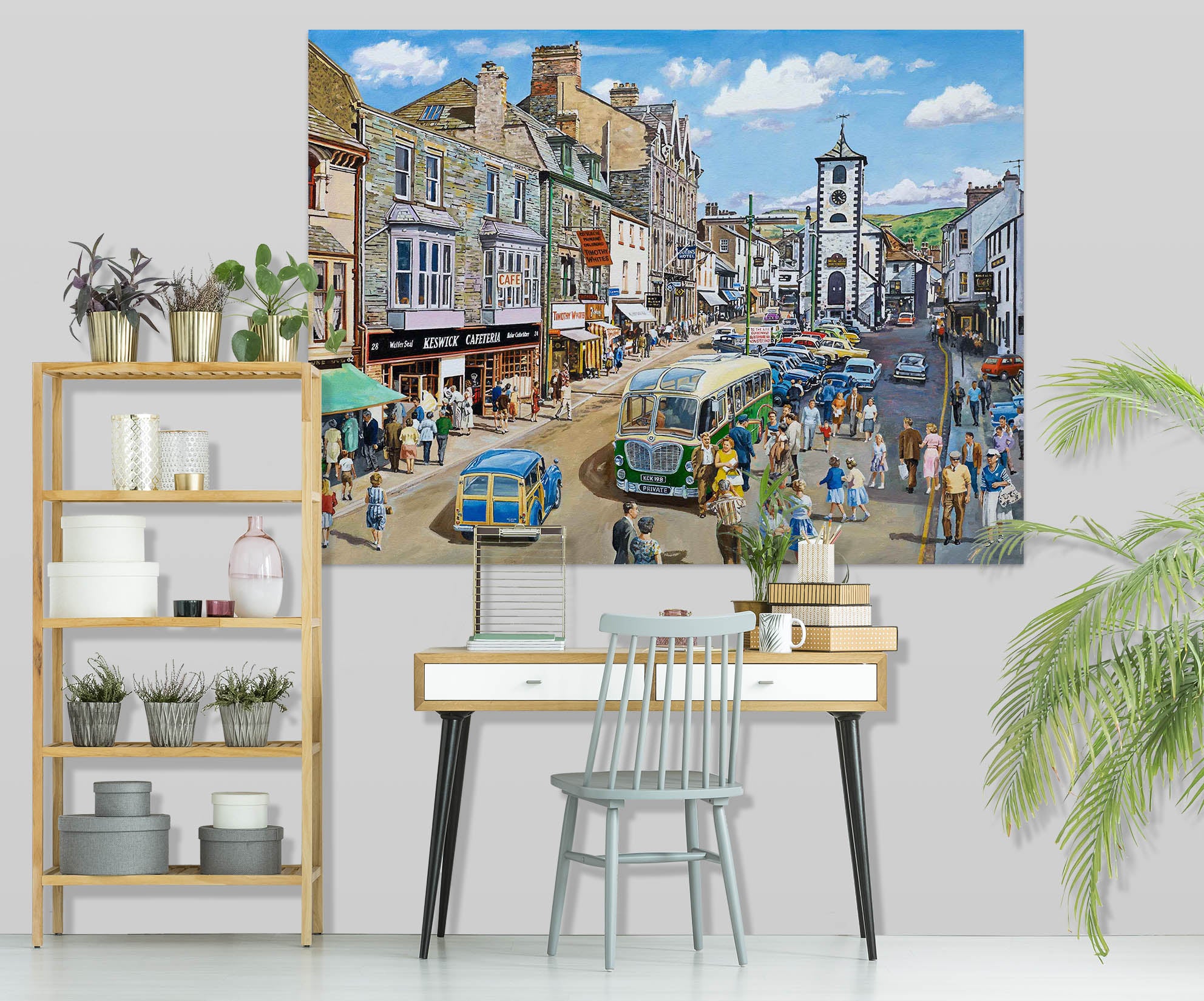 3D Lively Street 043 Trevor Mitchell Wall Sticker