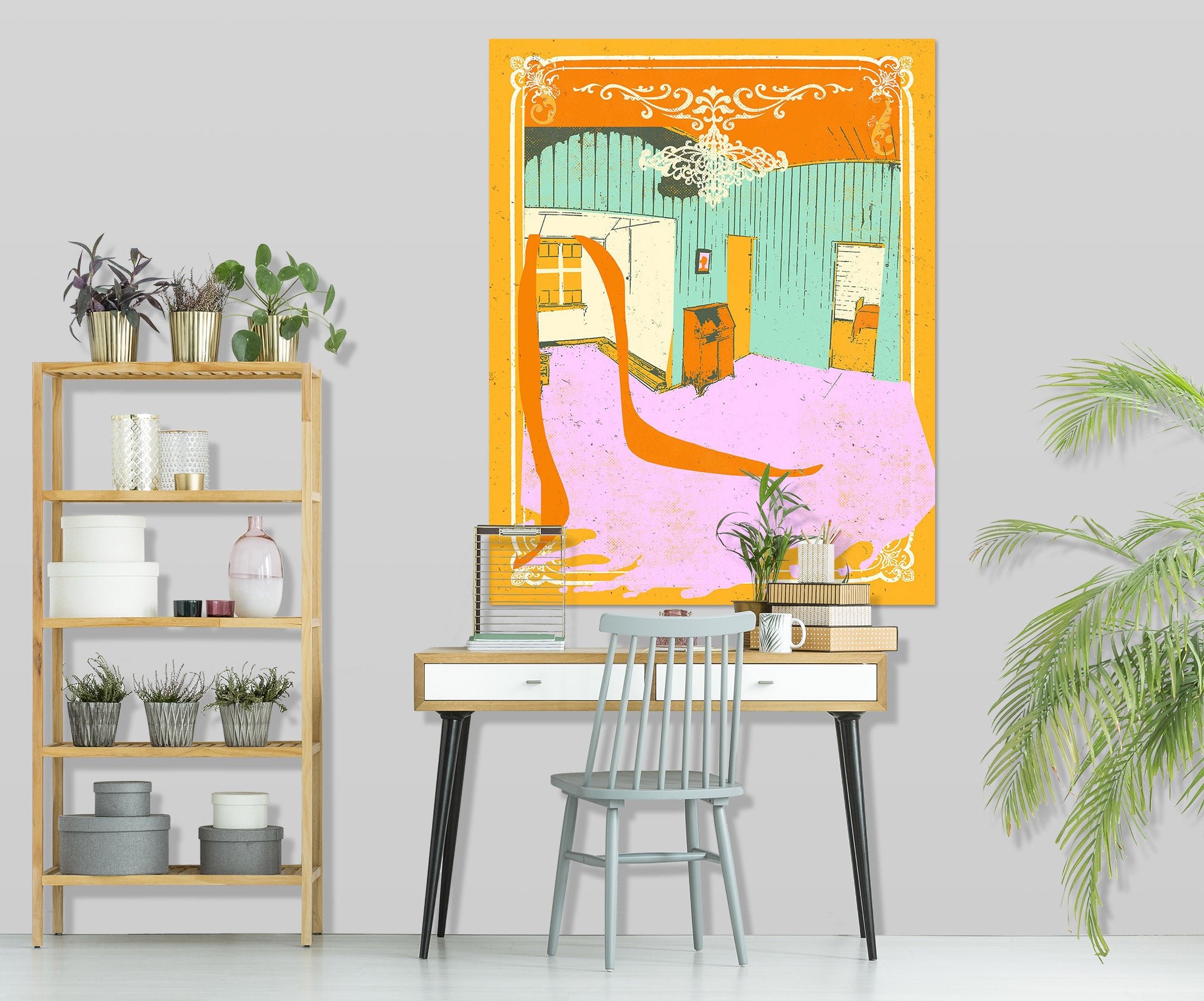 3D Cozy Room 023 Showdeer Wall Sticker