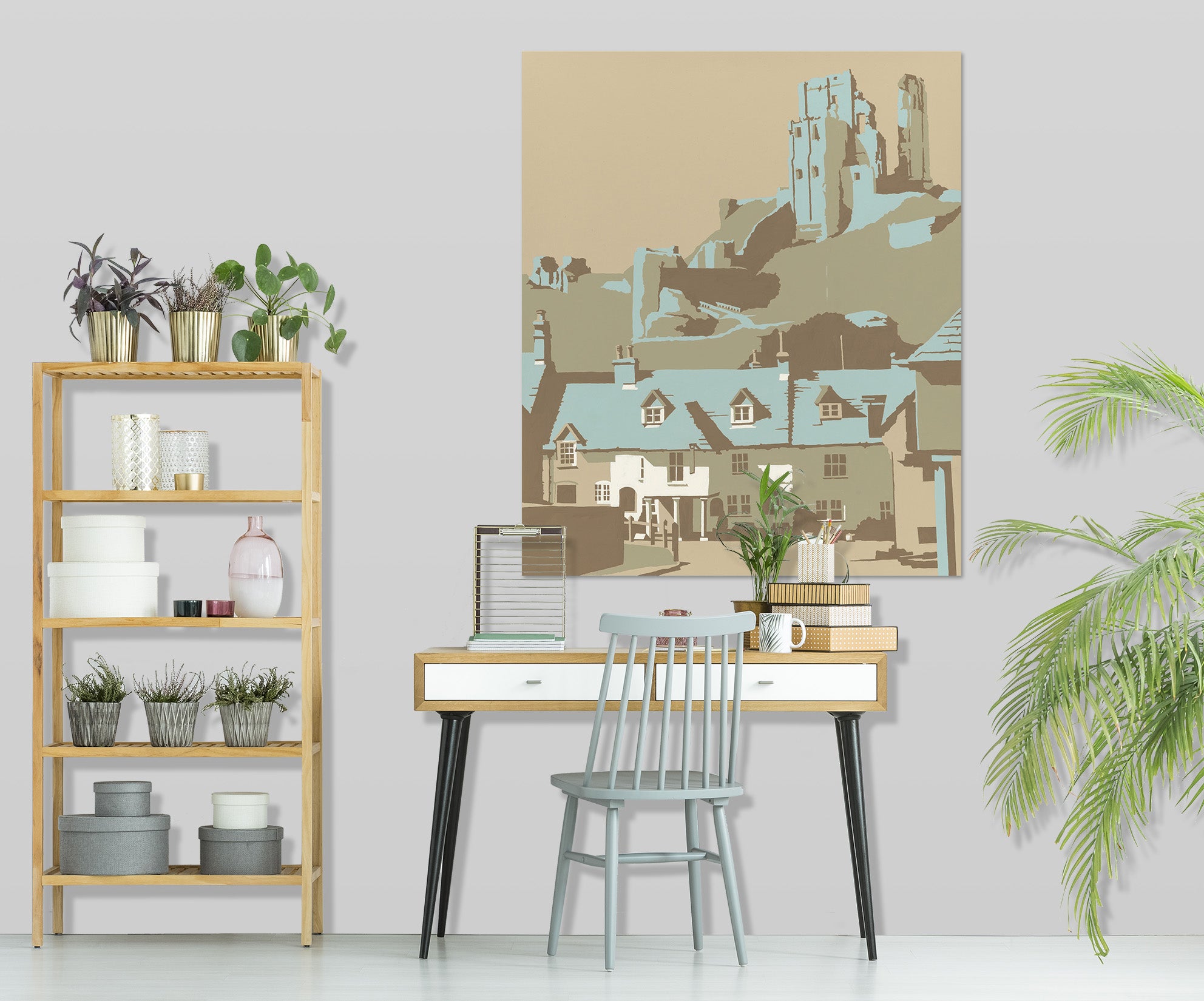 3D Corfe Castle 024 Steve Read Wall Sticker