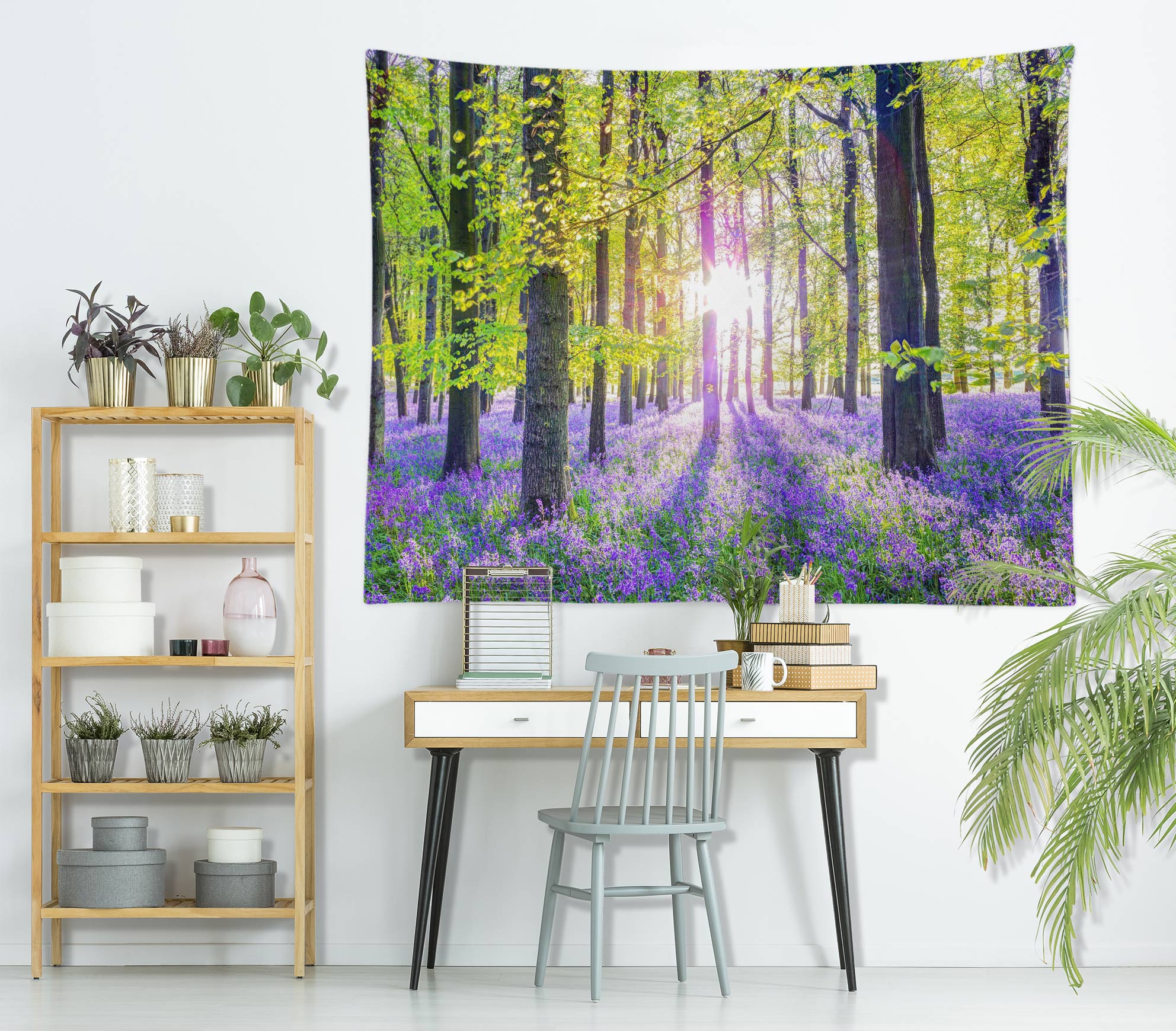 3D Sunlight Forest Flower Bush 112181 Assaf Frank Tapestry Hanging Cloth Hang