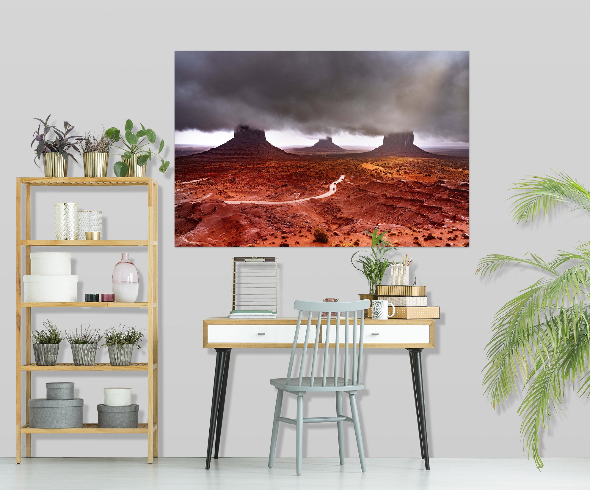 3D Red Valley 184 Marco Carmassi Wall Sticker