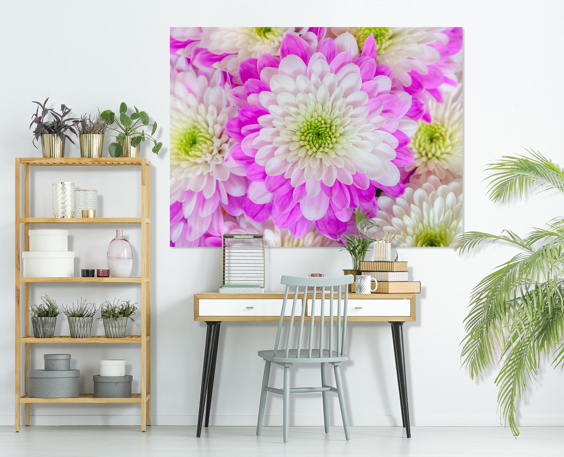 3D White Chrysanthemum 032 Assaf Frank Wall Sticker