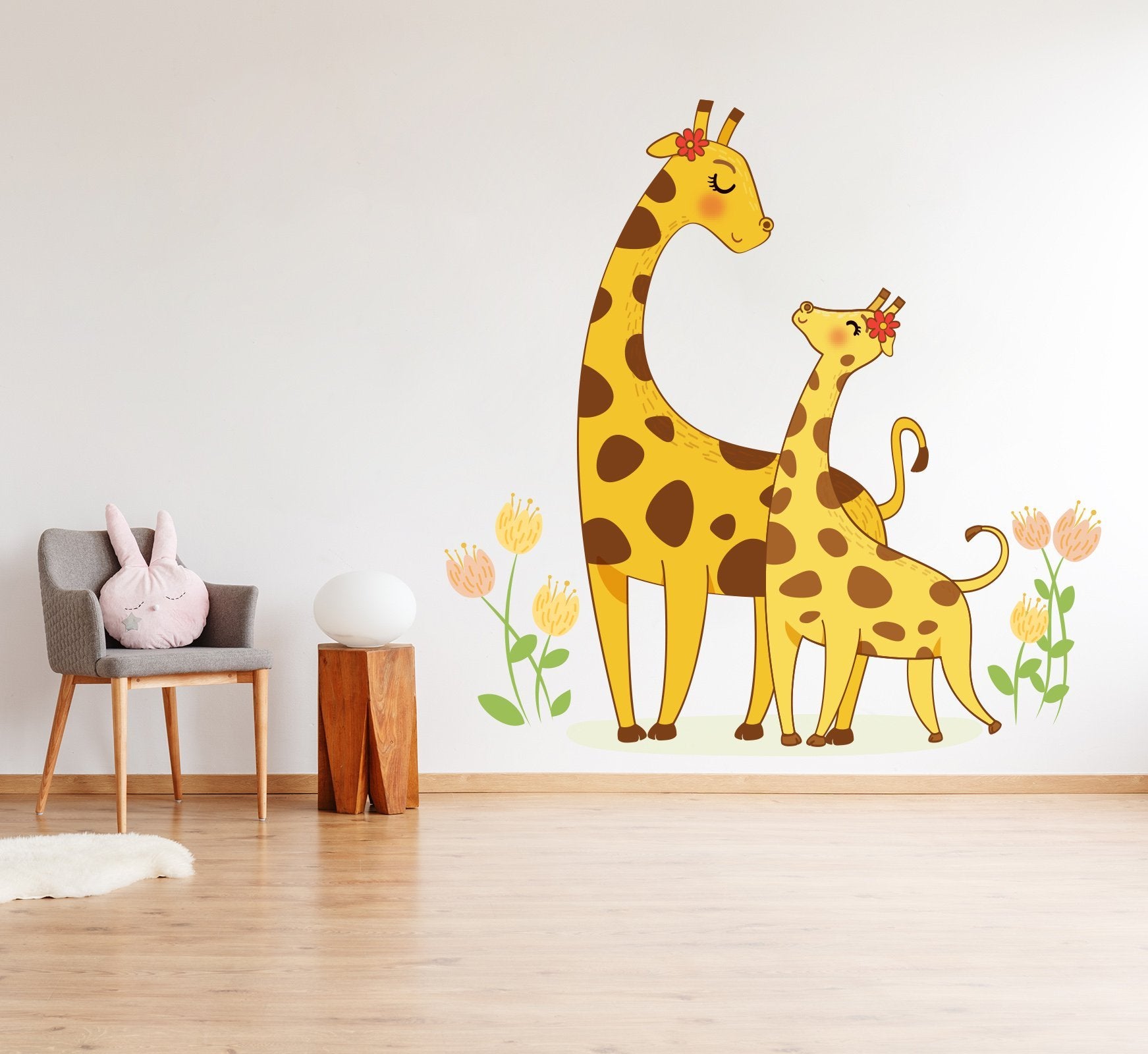3D Cartoon Giraffe 254 Wall Stickers Wallpaper AJ Wallpaper 
