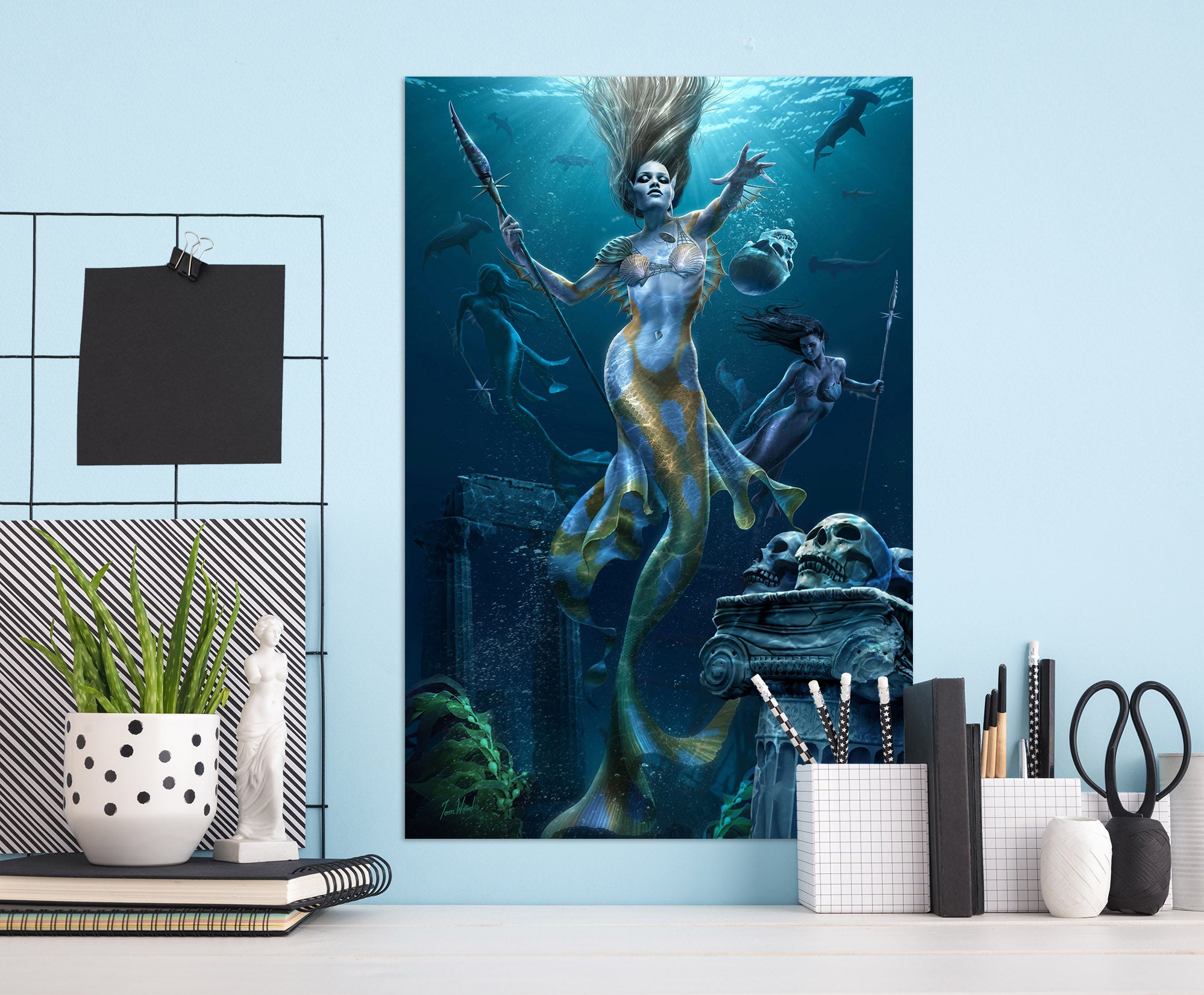 3D Mermaid 5135 Tom Wood Wall Sticker