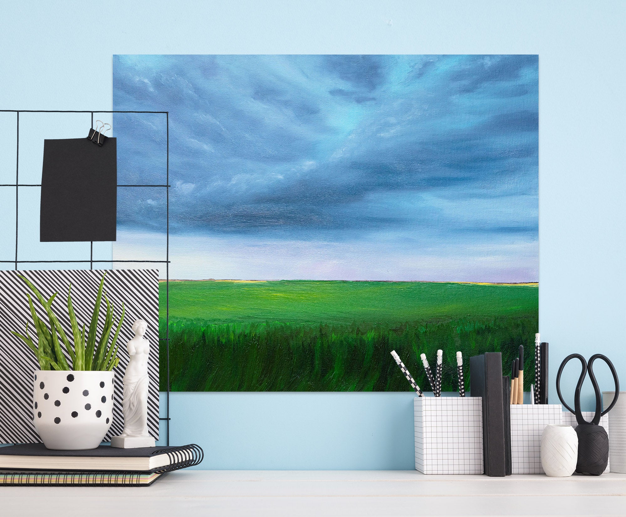 3D Grass Sky 1801 Marina Zotova Wall Sticker