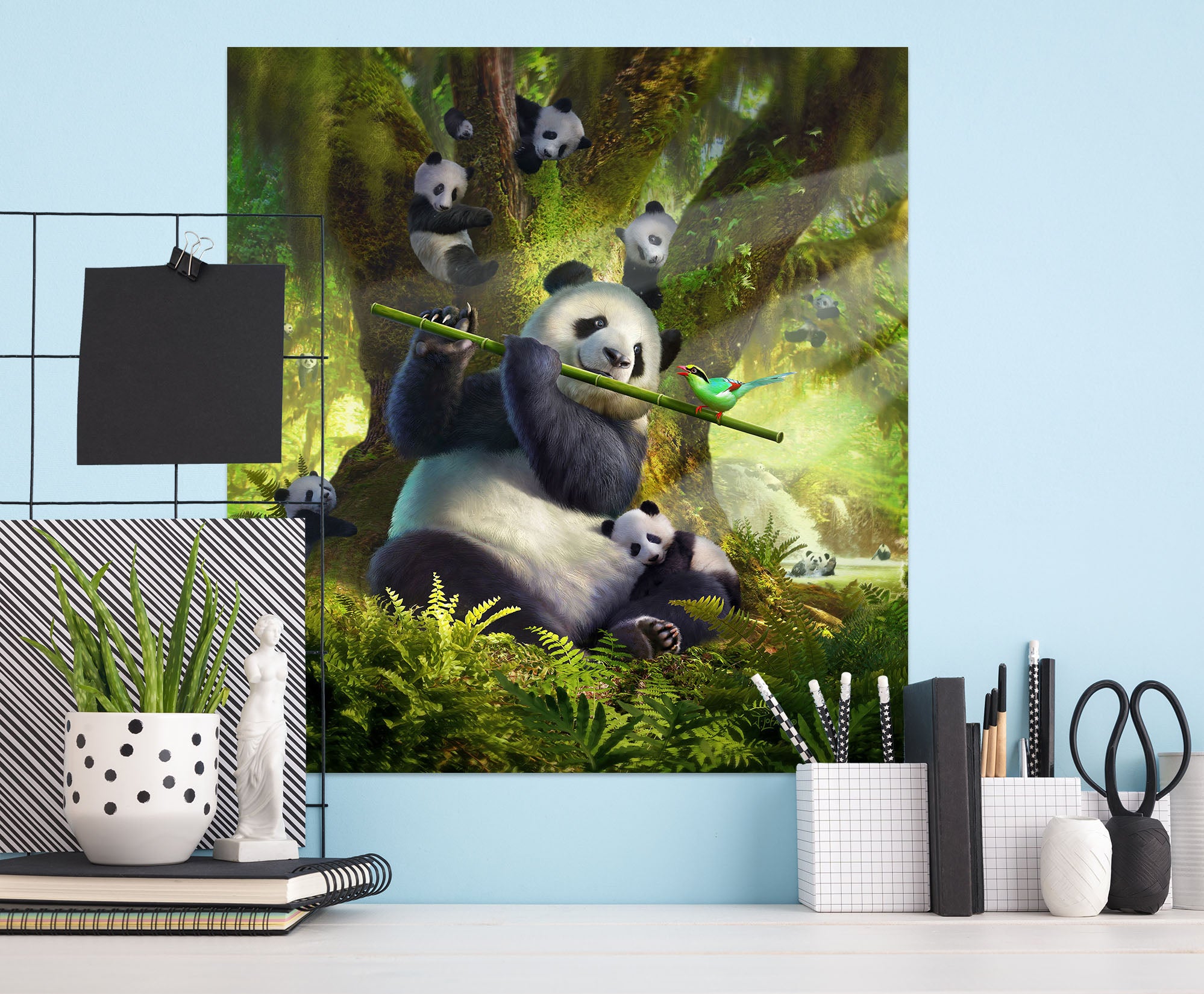 3D Panda Bear 018 Jerry LoFaro Wall Sticker