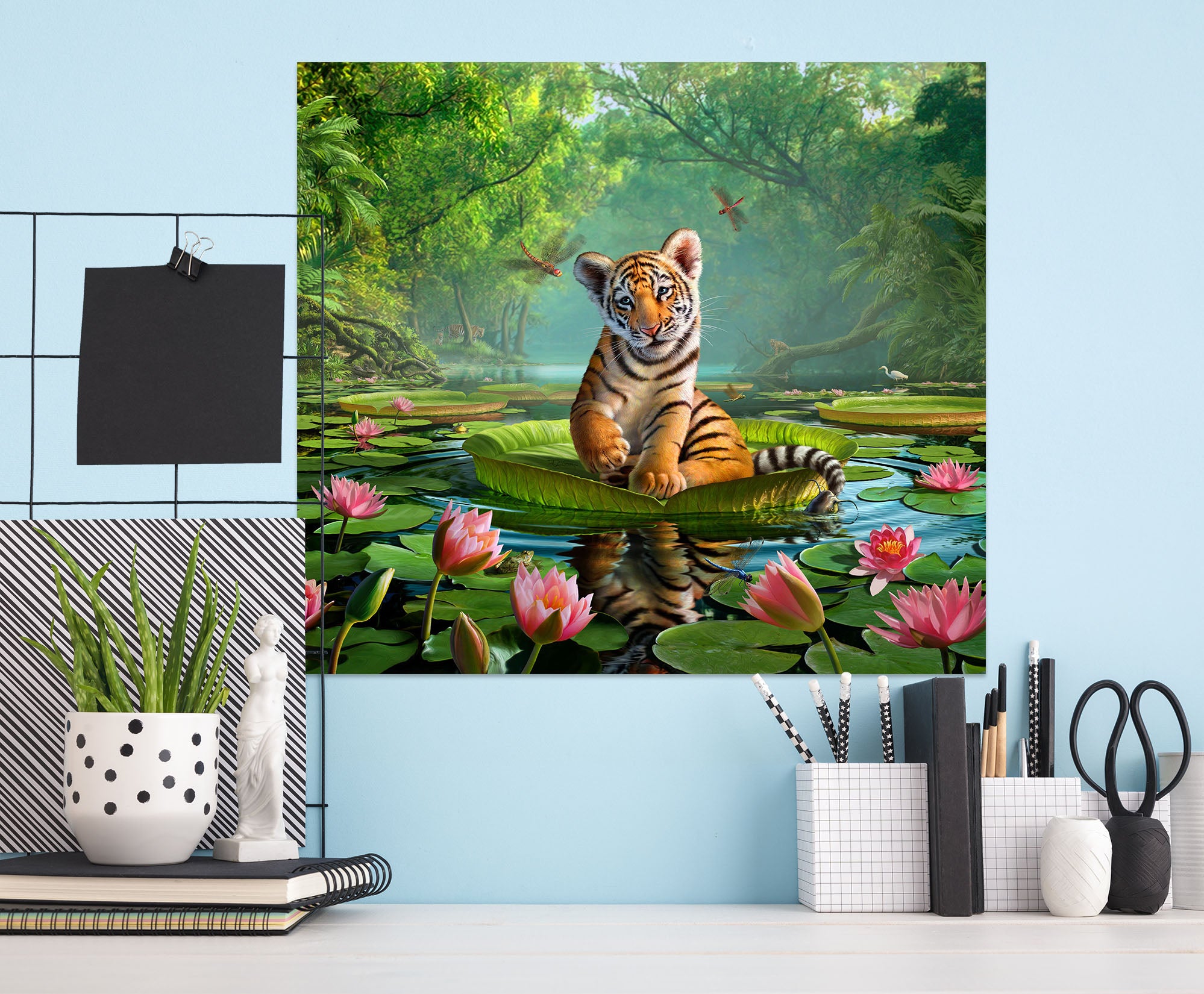 3D Tiger Lily 014 Jerry LoFaro Wall Sticker