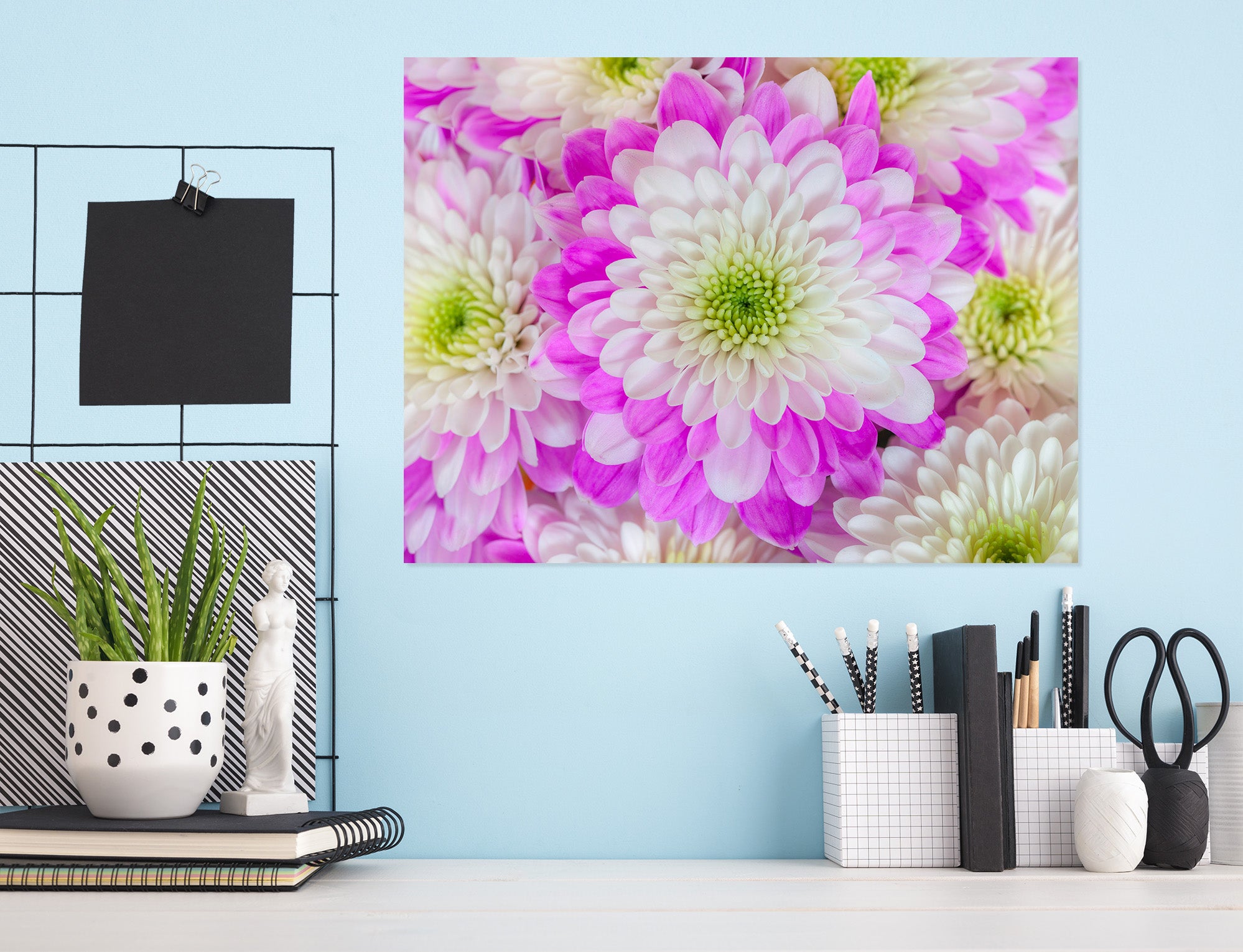 3D White Chrysanthemum 032 Assaf Frank Wall Sticker